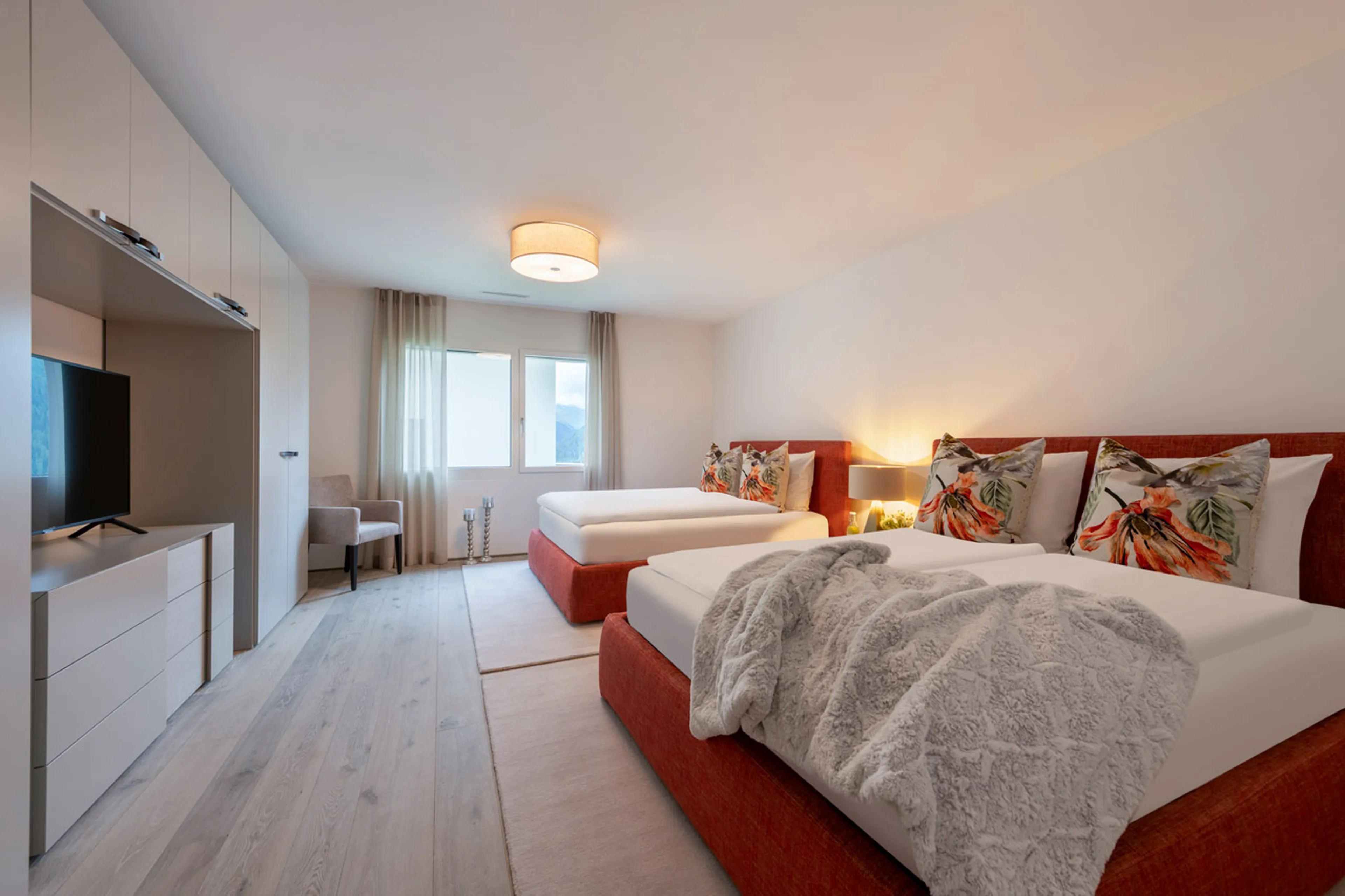 Bedroom four at Chalet Seehorn in Davos