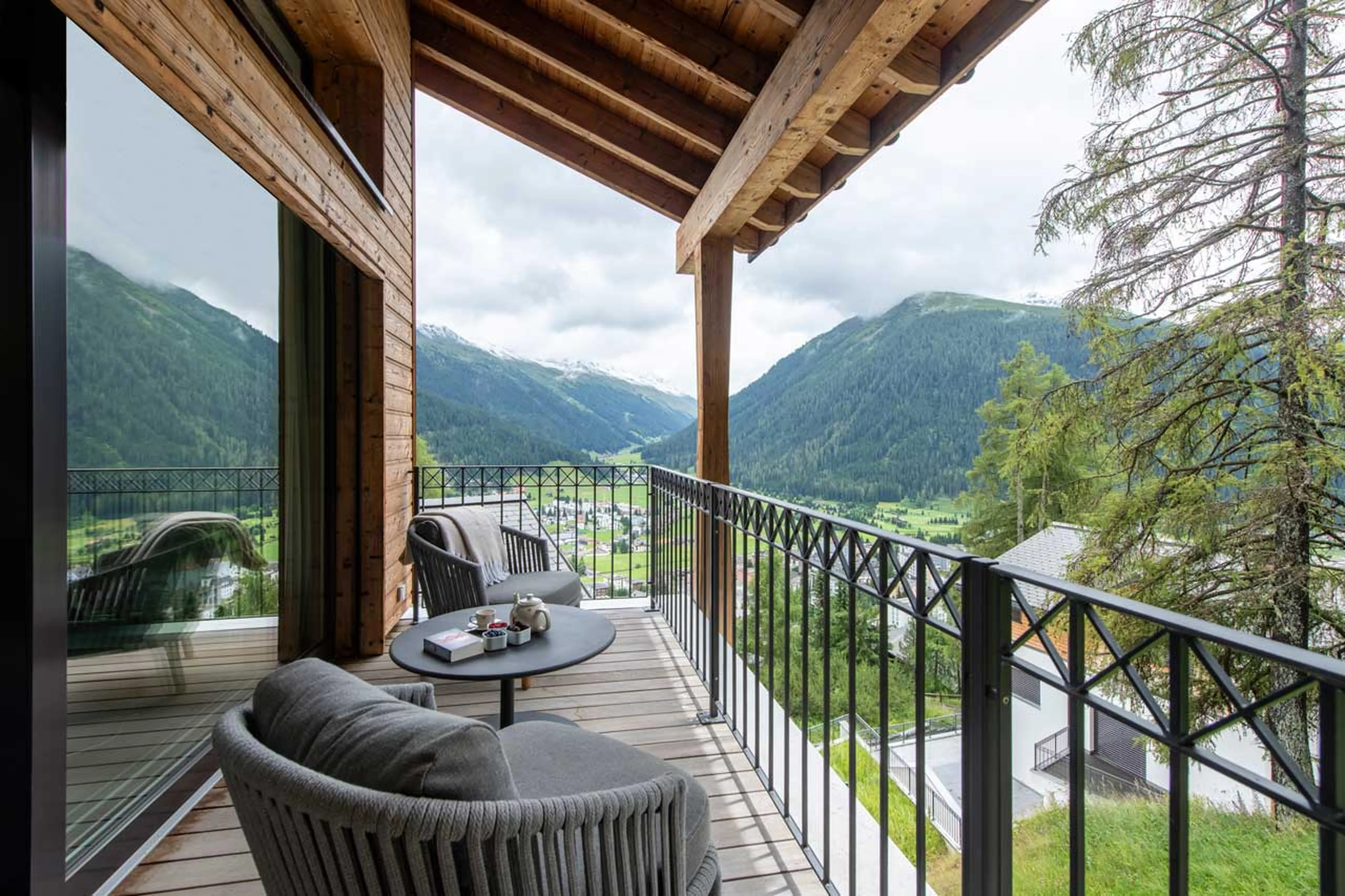 Balcony  at Chalet Seehorn in Davos