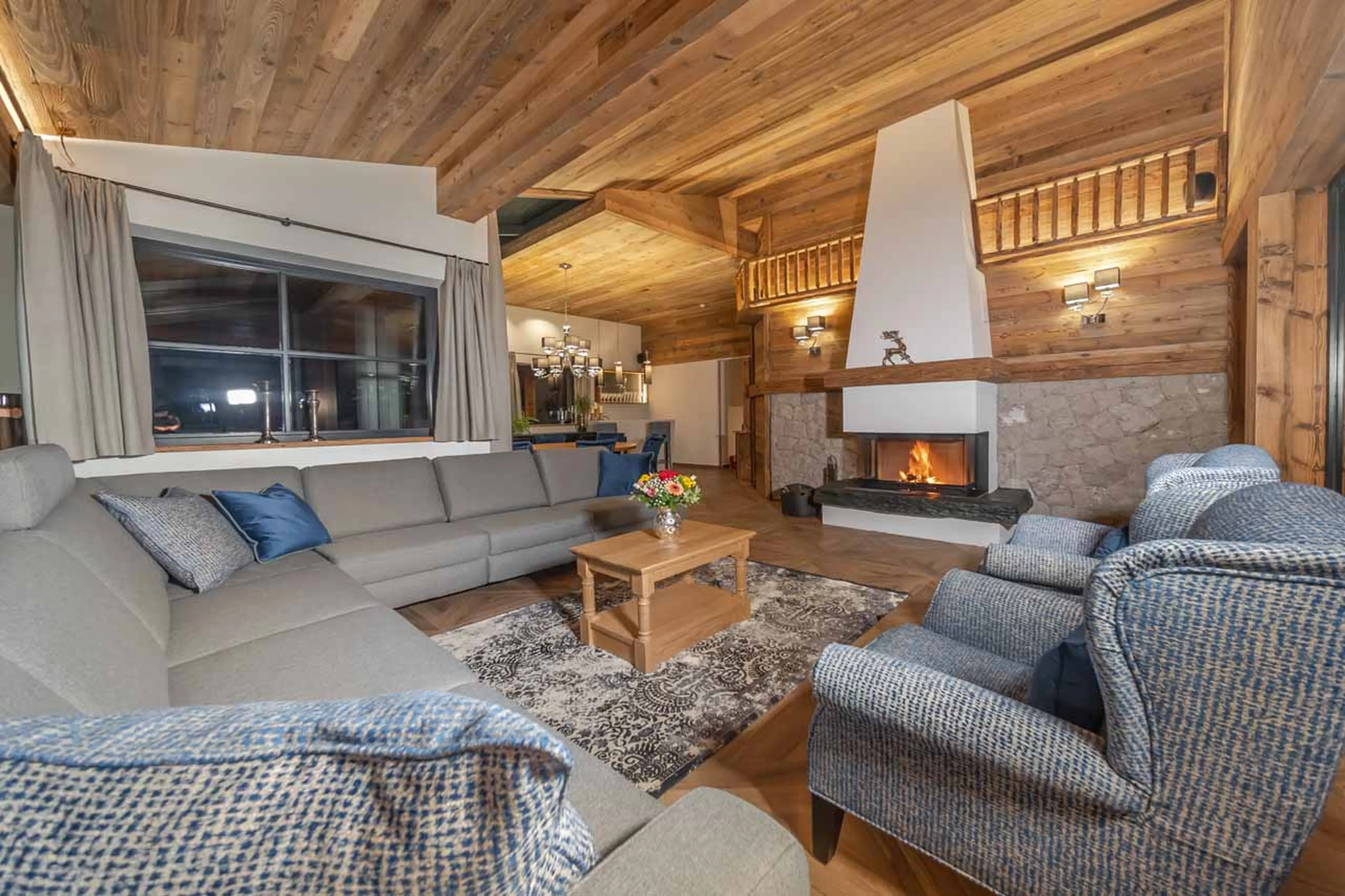 Living area at Chalet Sellaronda in Val Gardena