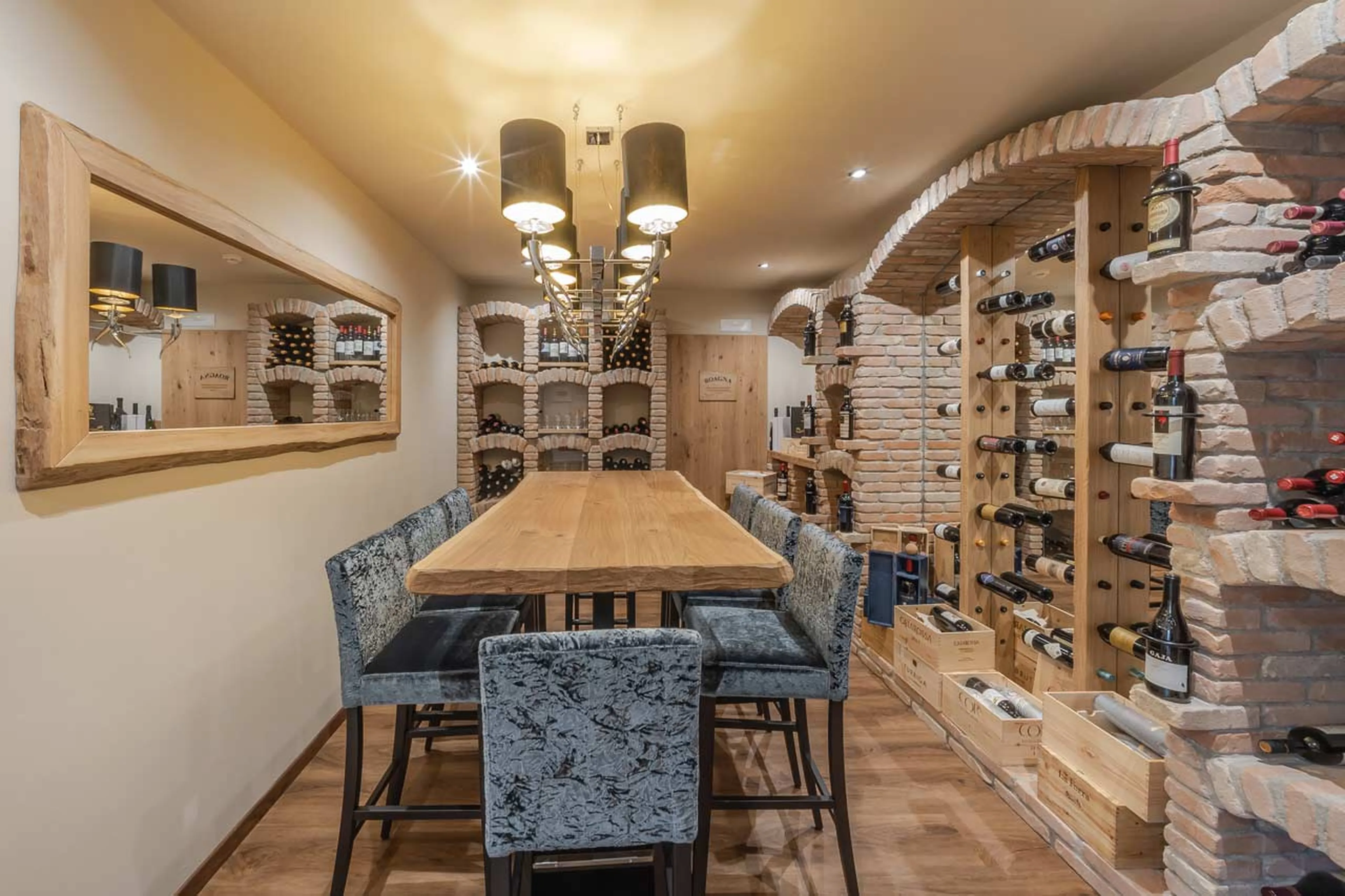 Wine cellar at Chalet Sellaronda in Val Gardena