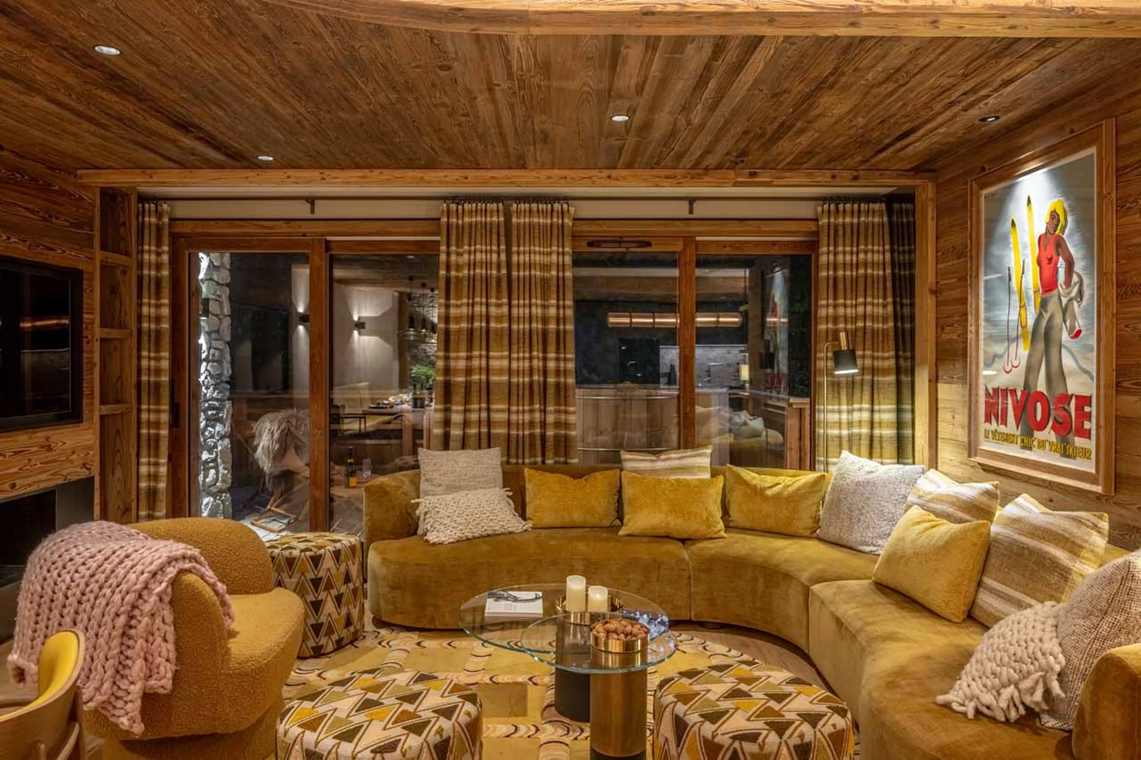 Living area sofas at Apartment Serene in Meribel