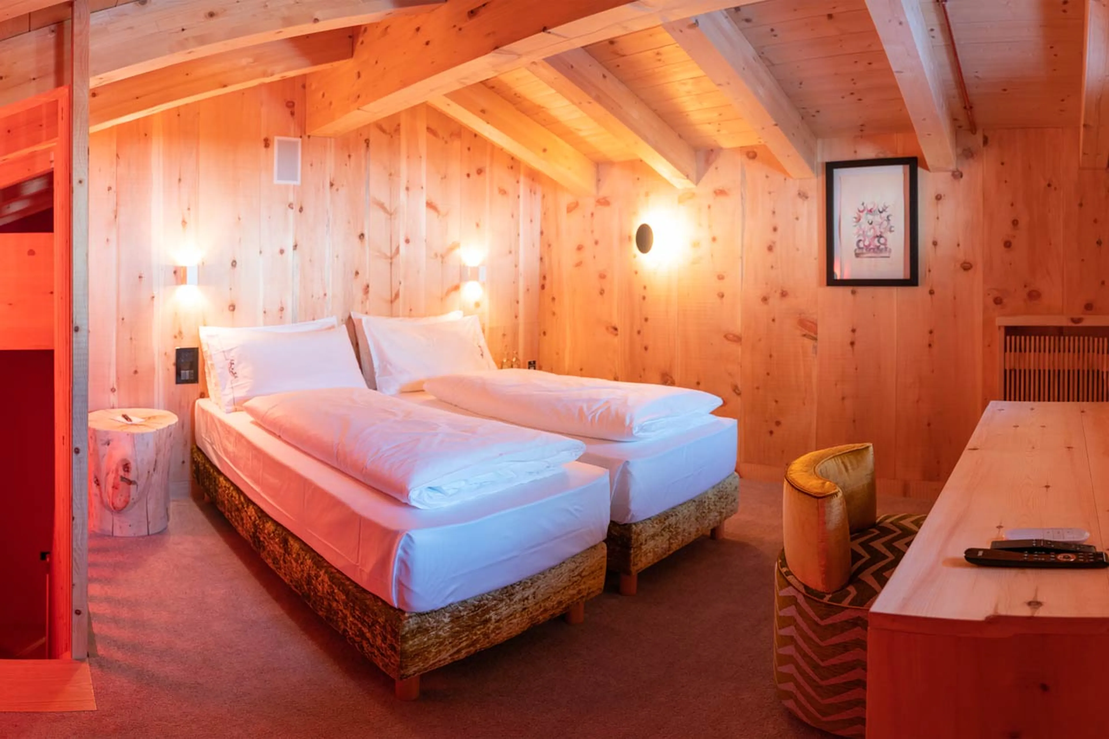 Bedroom three at Chalet Serge in Cortina