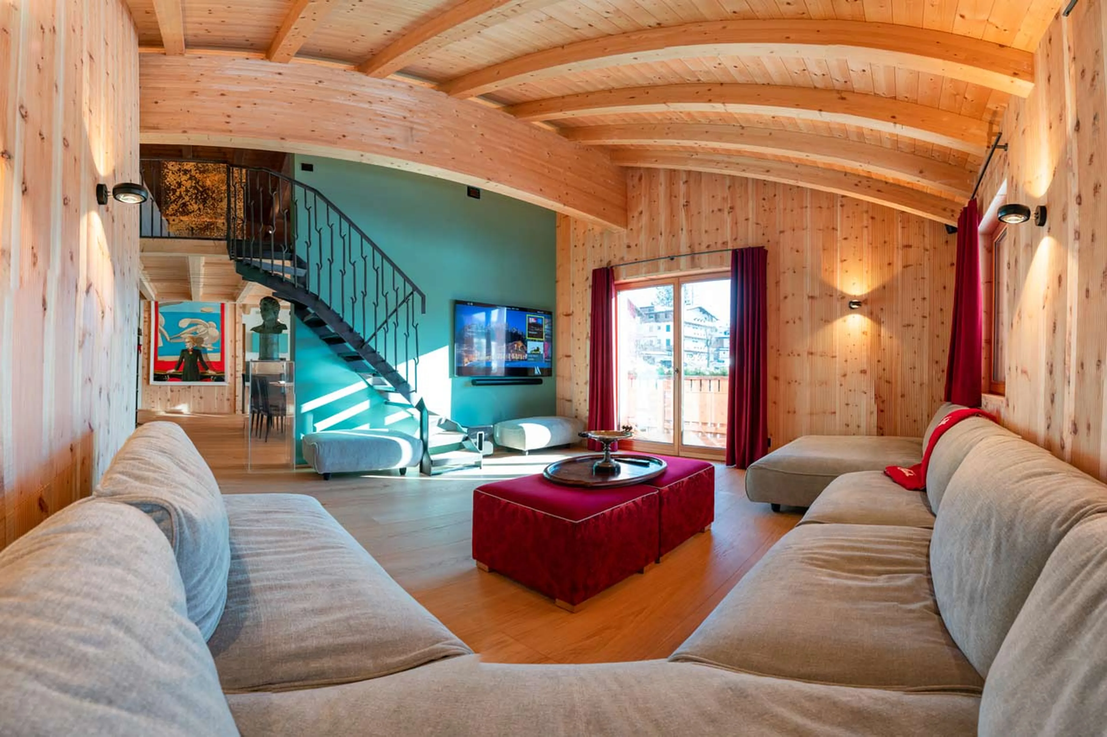 Living area at Chalet Serge in Cortina