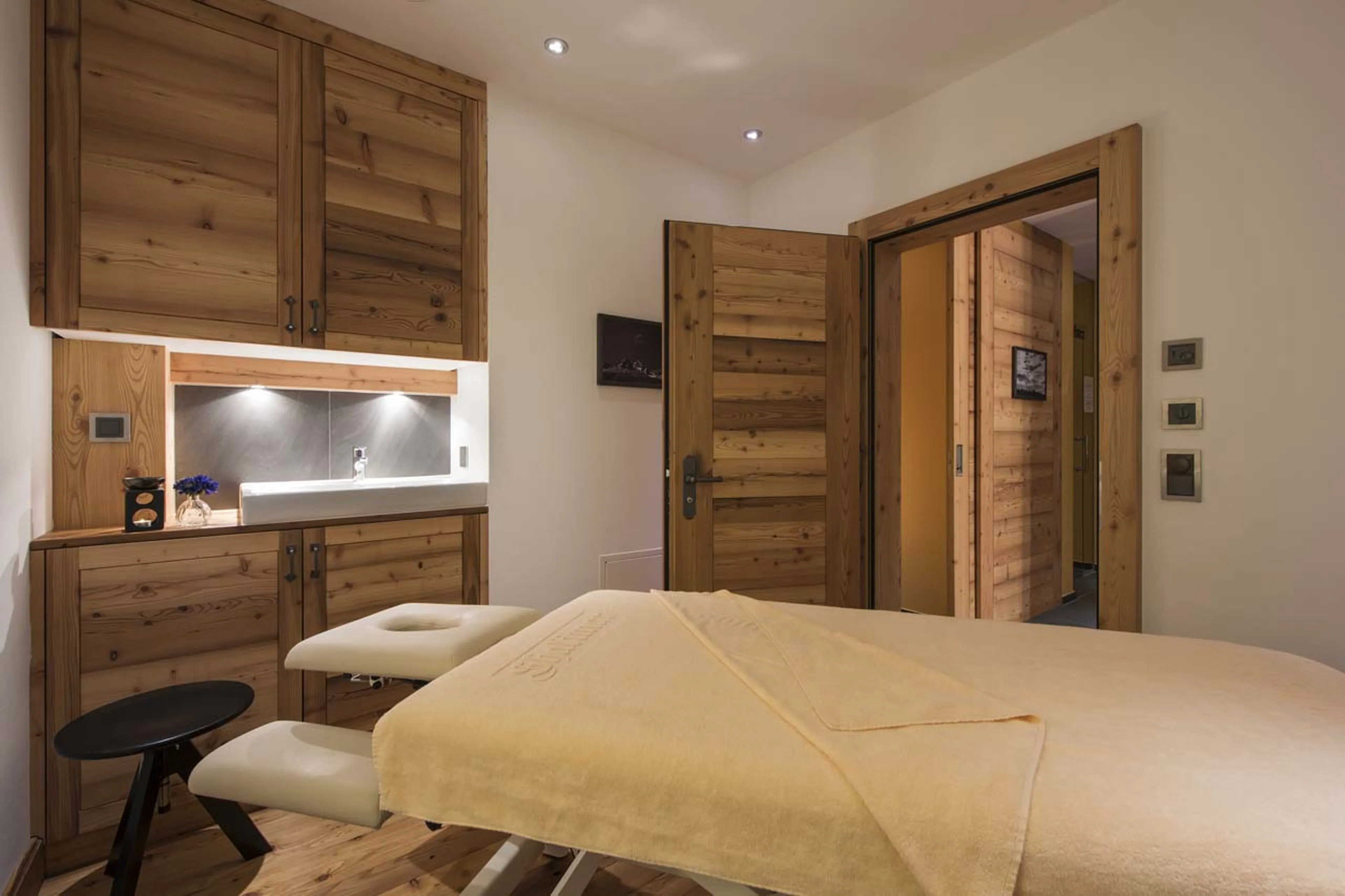 Massage room at Chalet Shalimar in Zermatt