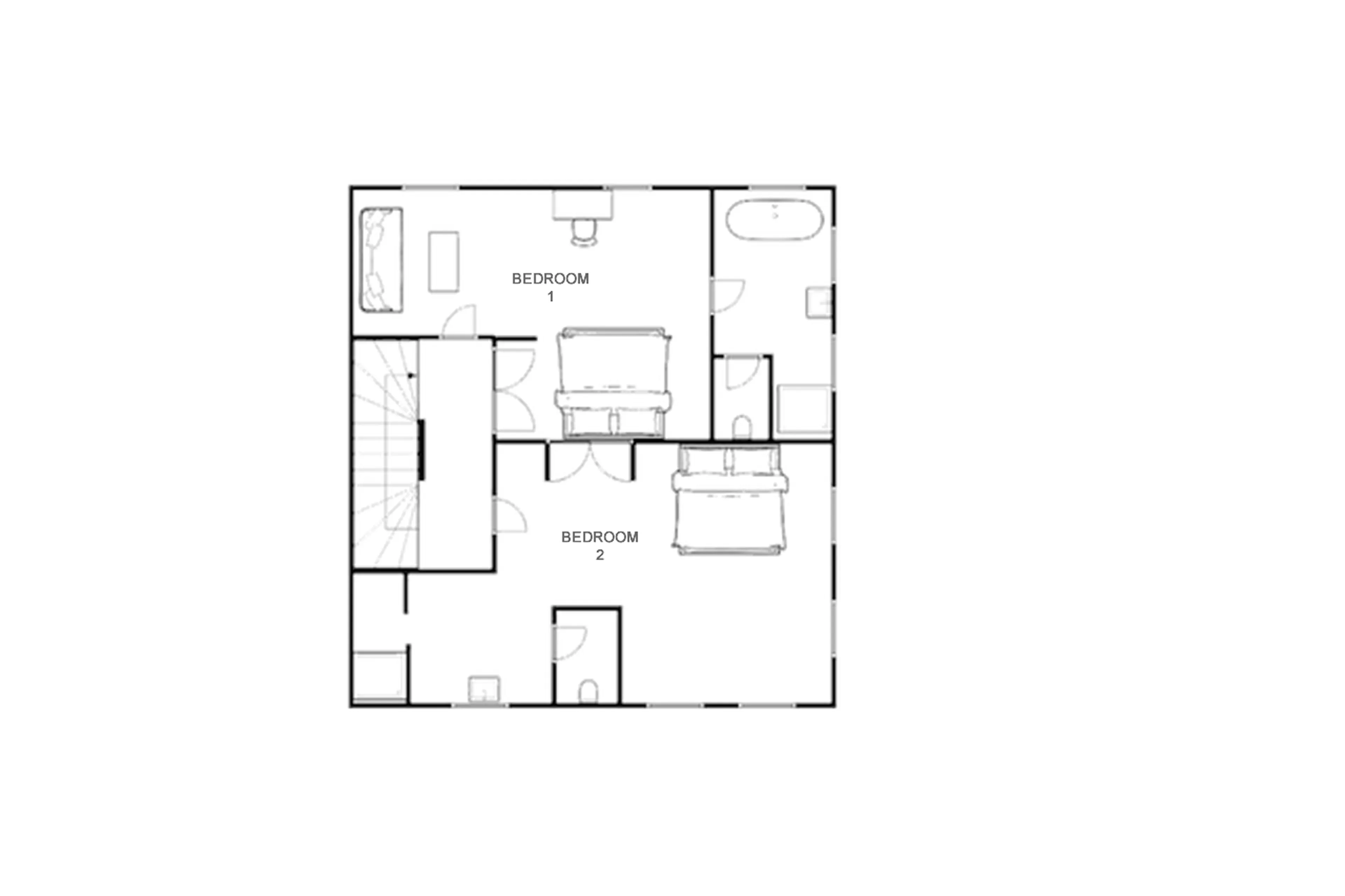 Level 1 floor plan of Chalet Shar Pei in Val d'Isere