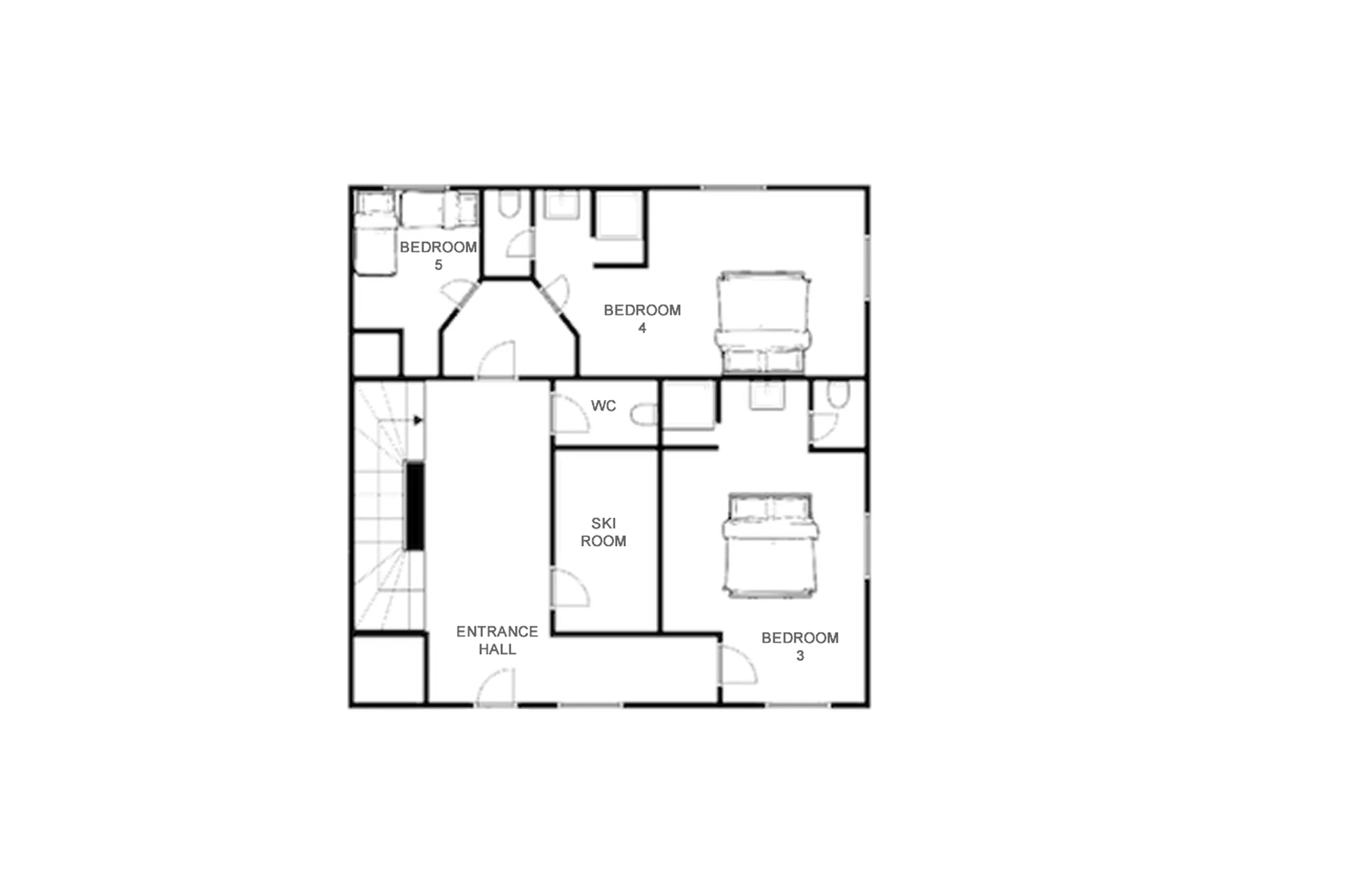 Level 0 floor plan of Chalet Shar Pei in Val d'Isere