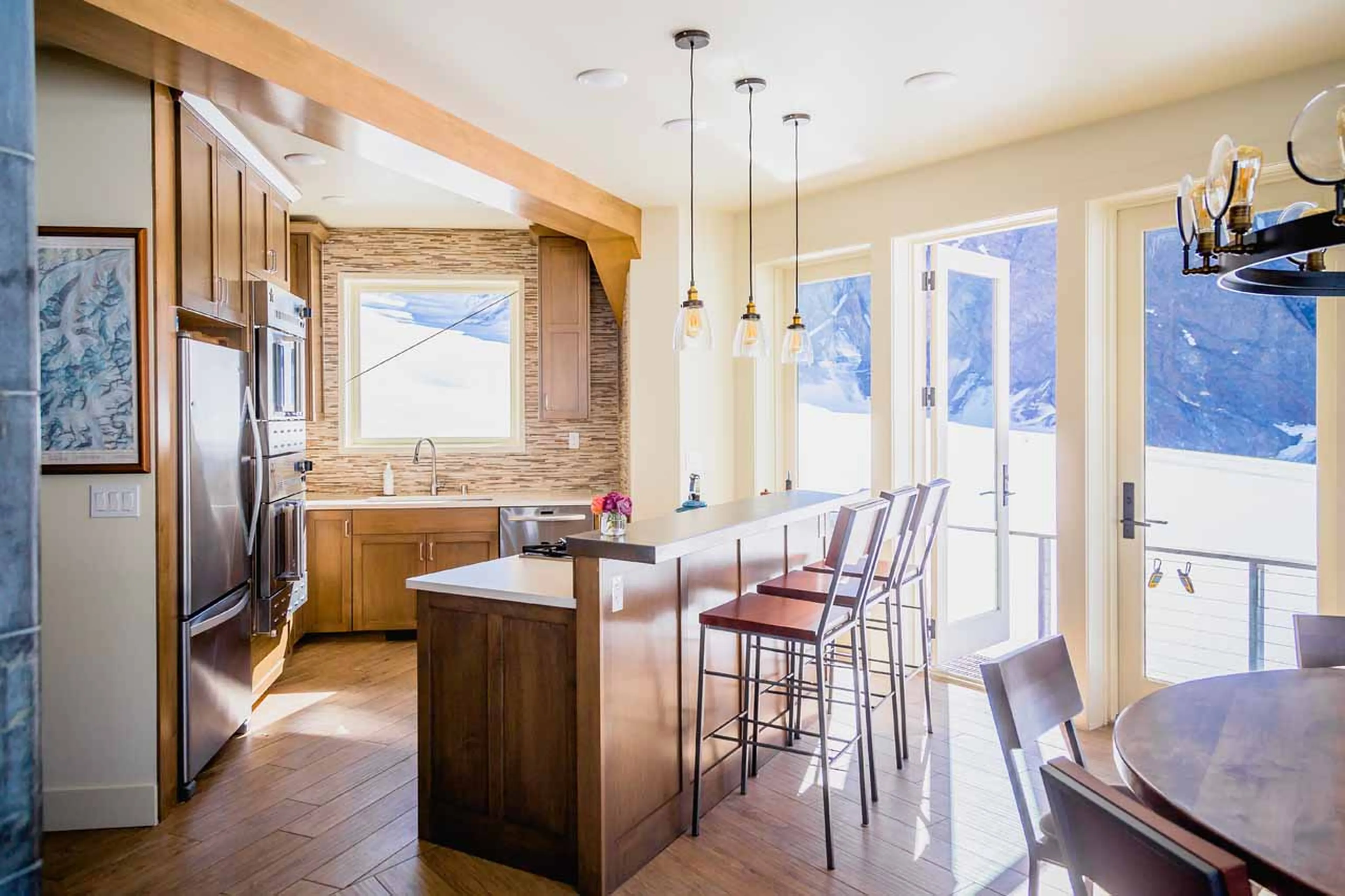 Kitchen at Sheldon Chalet in Alaska