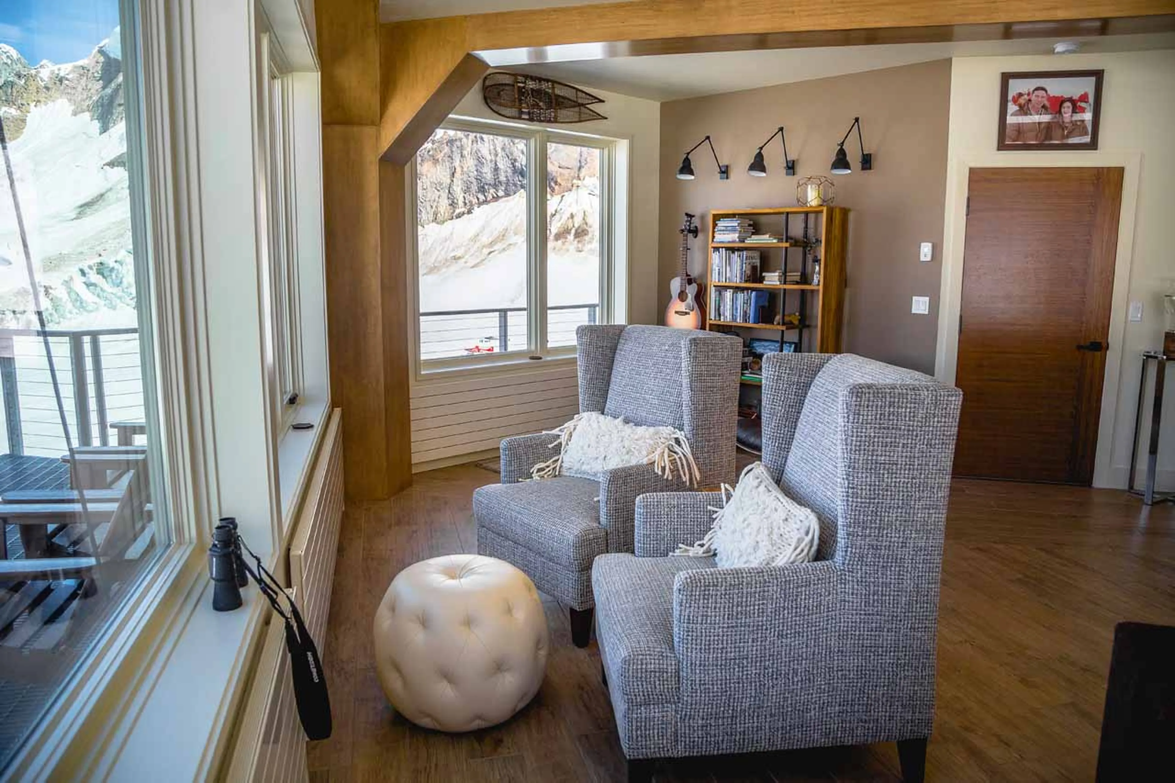 Armchairs at Sheldon Chalet in Alaska