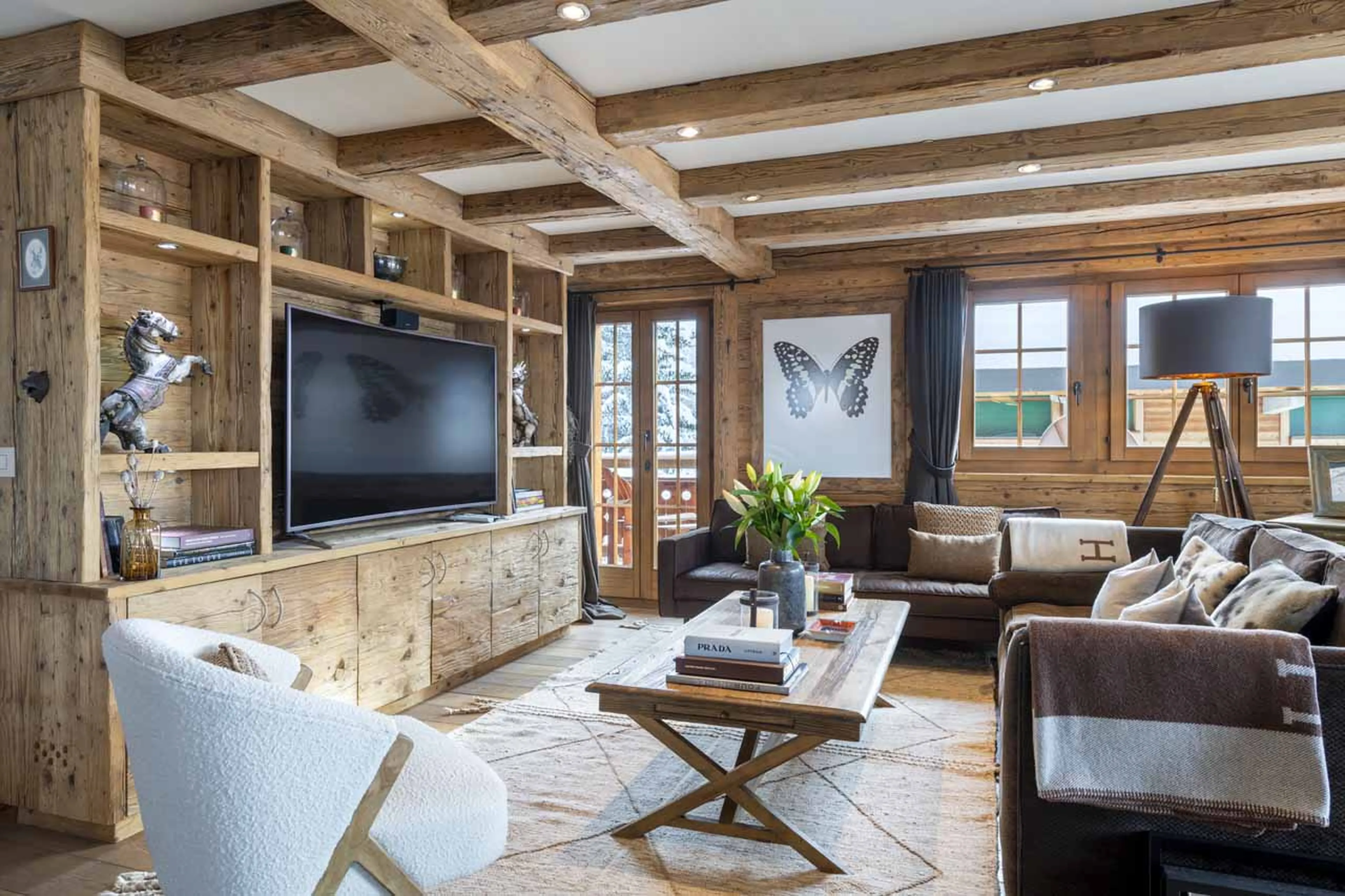 TV in living area of Apartment Silver in Verbier