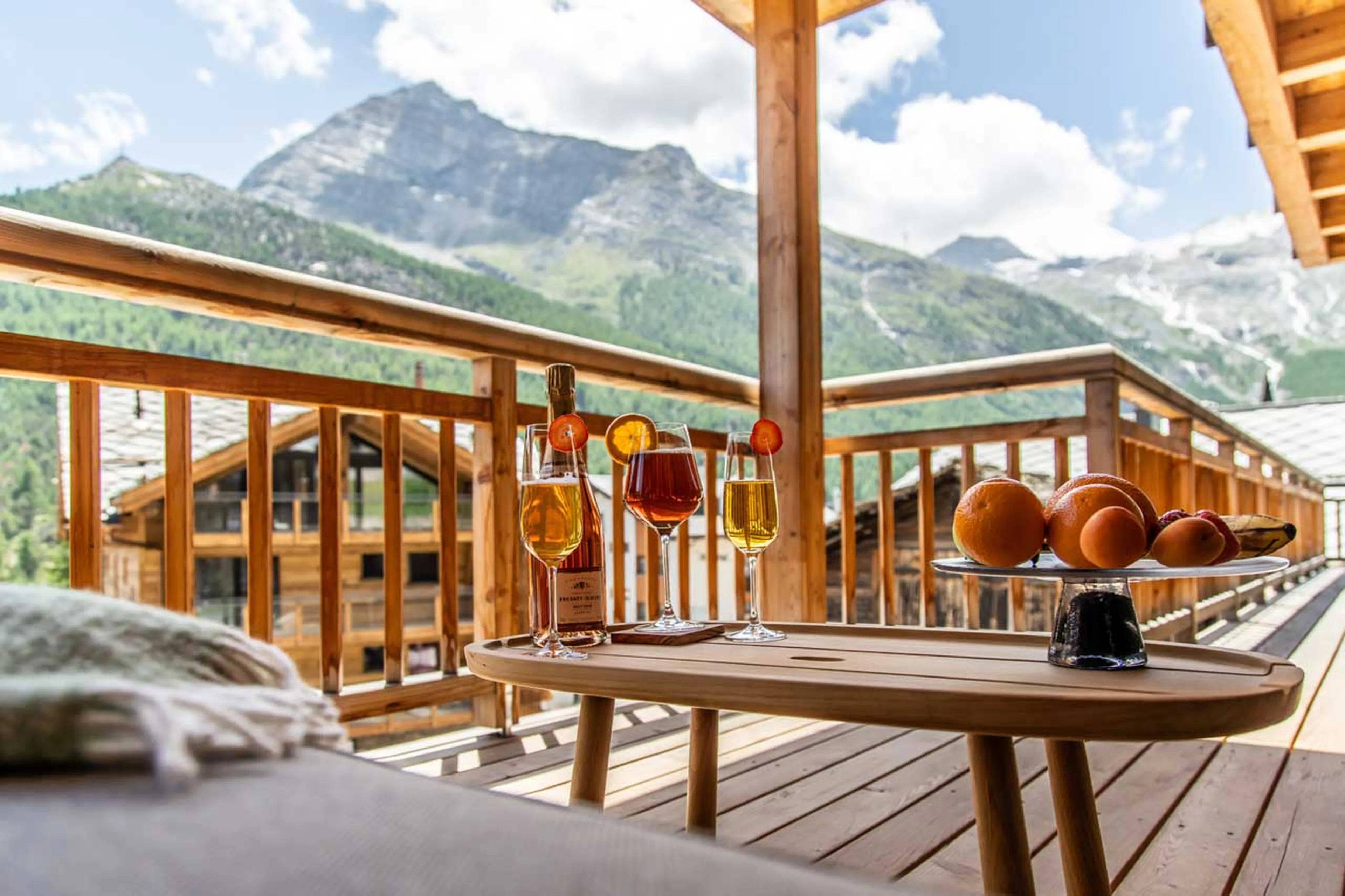 Balcony at Chalet Simon in Saas Fee