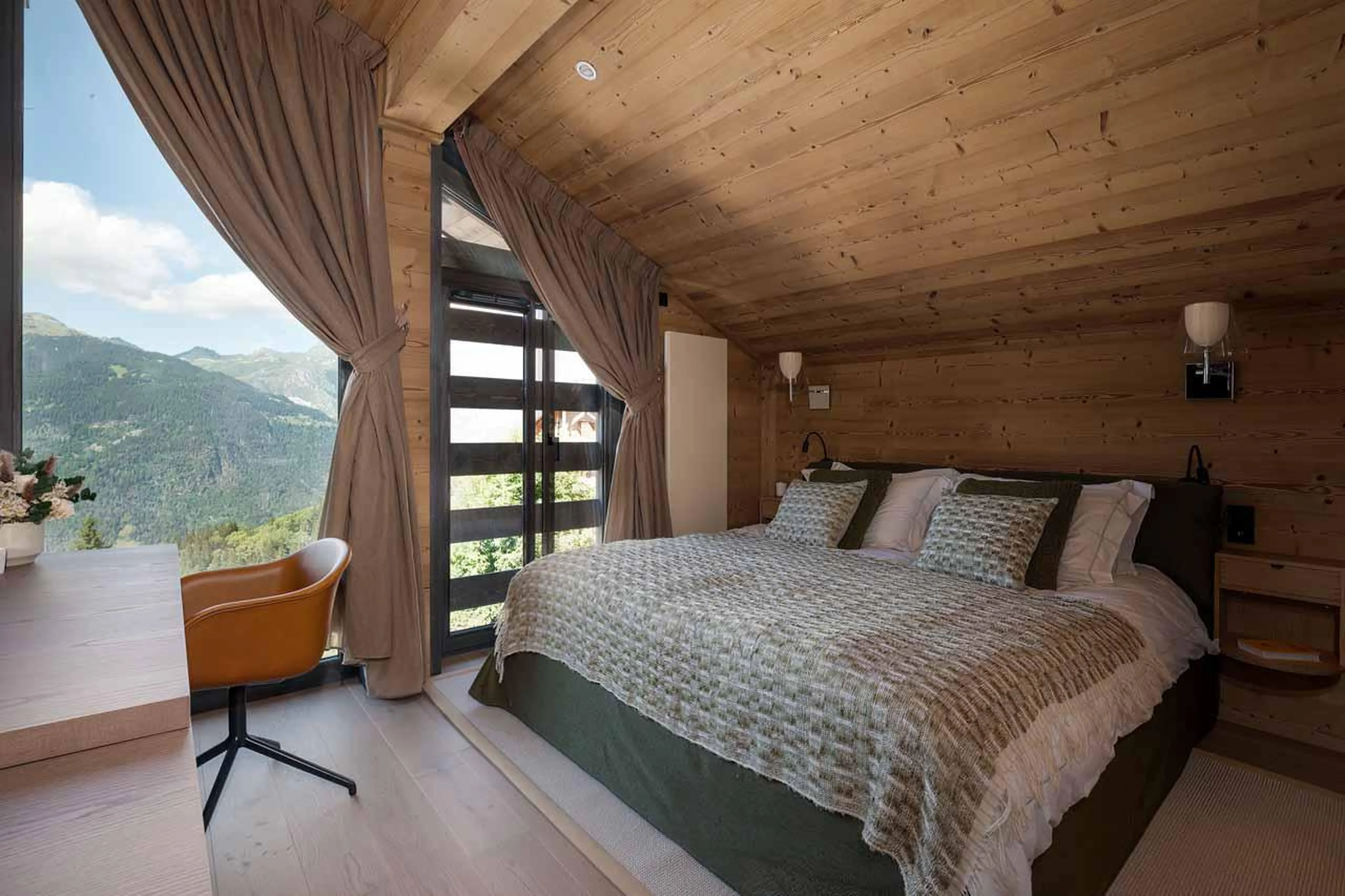 Bedroom one at Chalet Sira in Courchevel 1550