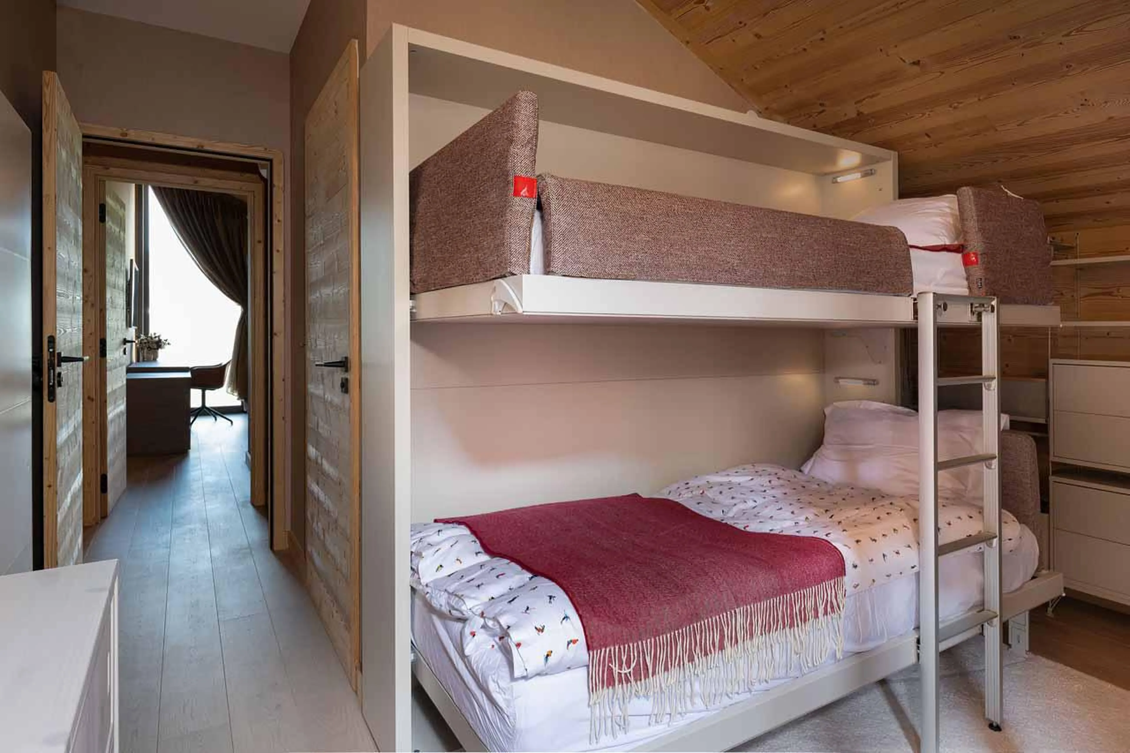 Bedroom four at Chalet Sira in Courchevel 1550