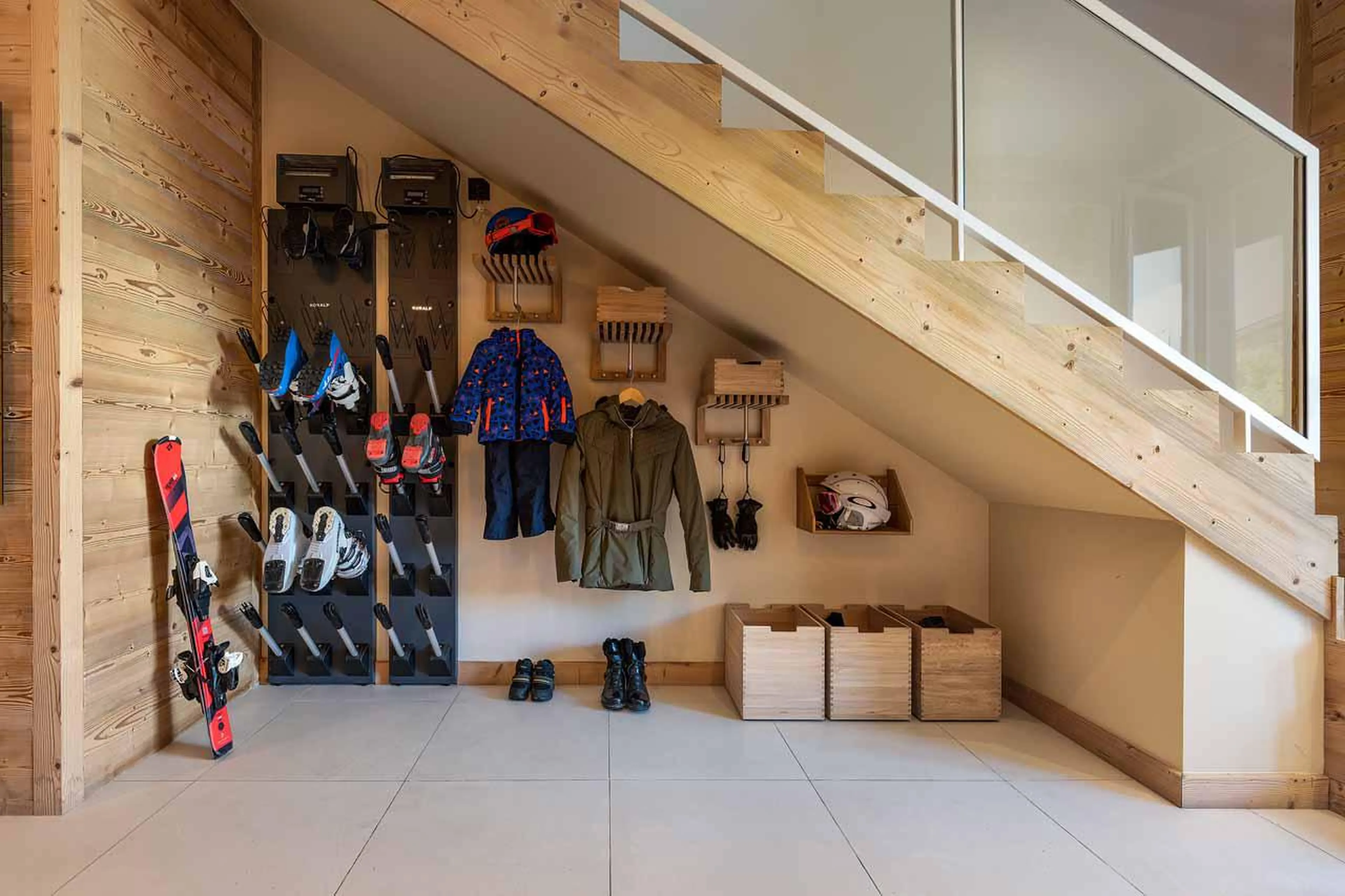 Ski room at Chalet Sira in Courchevel 1550