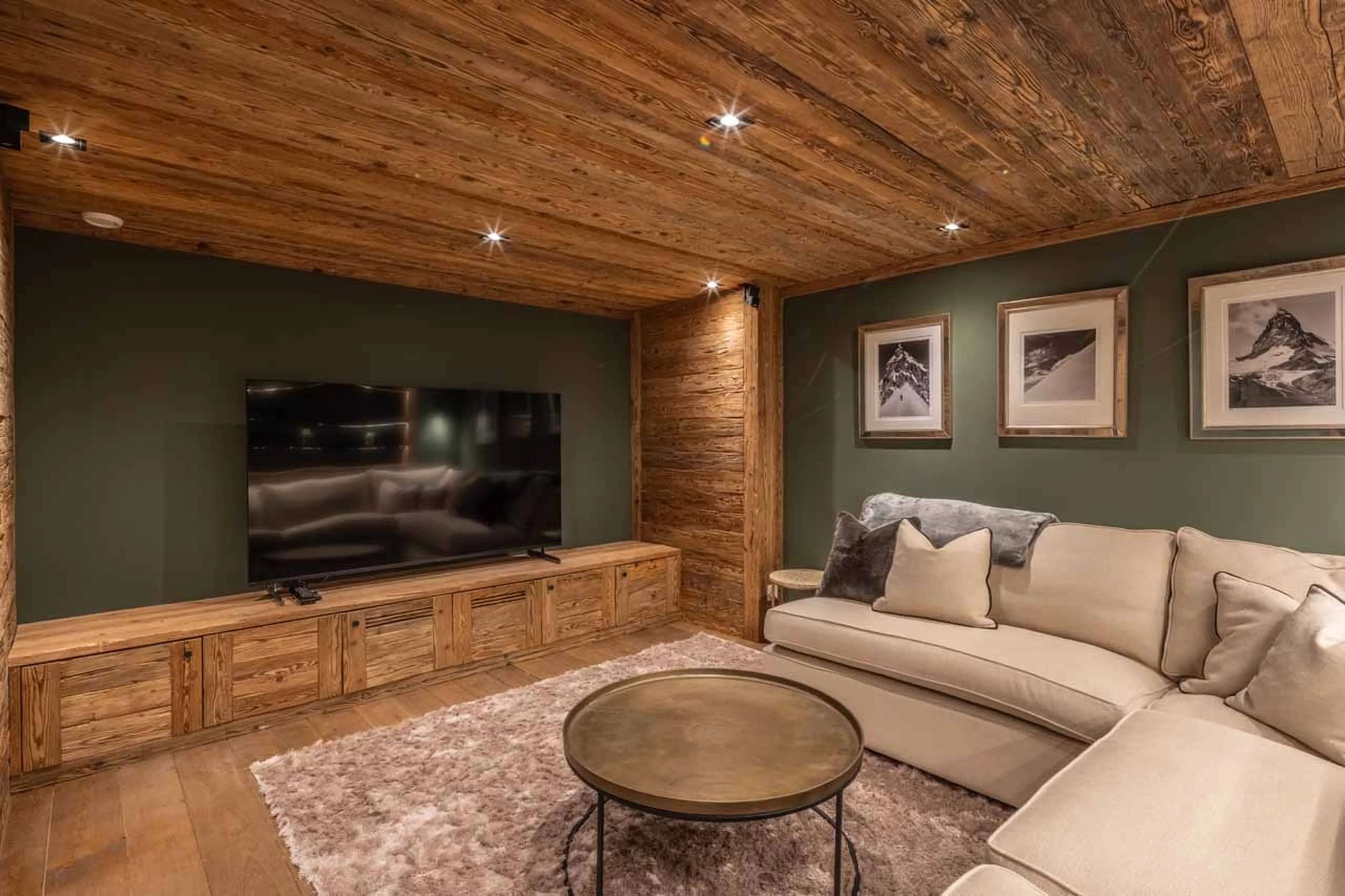 Sircco cinema room at Alpine Estate in Verbier