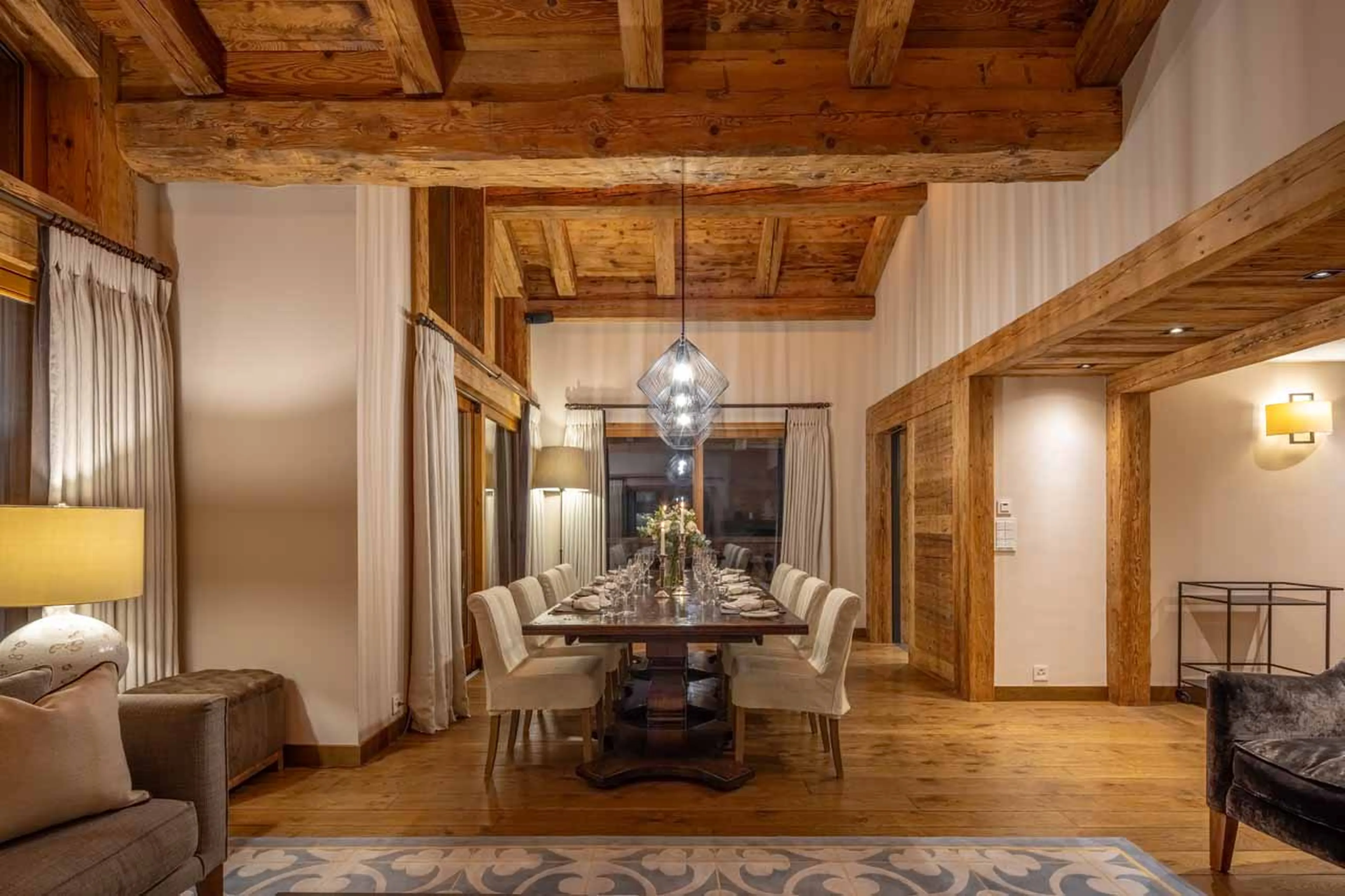 Dining area in Chalet Sirocco in Verbier