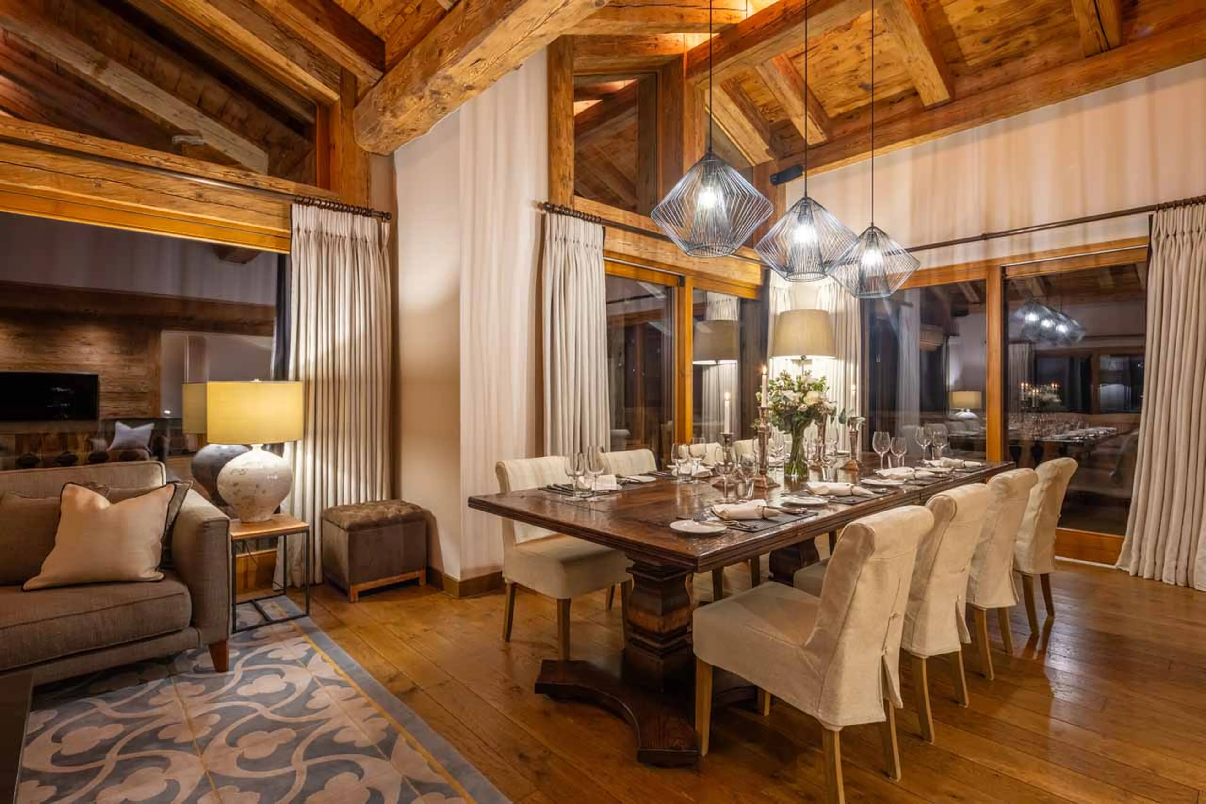 Sirocco dining area at Alpine Estate in Verbier