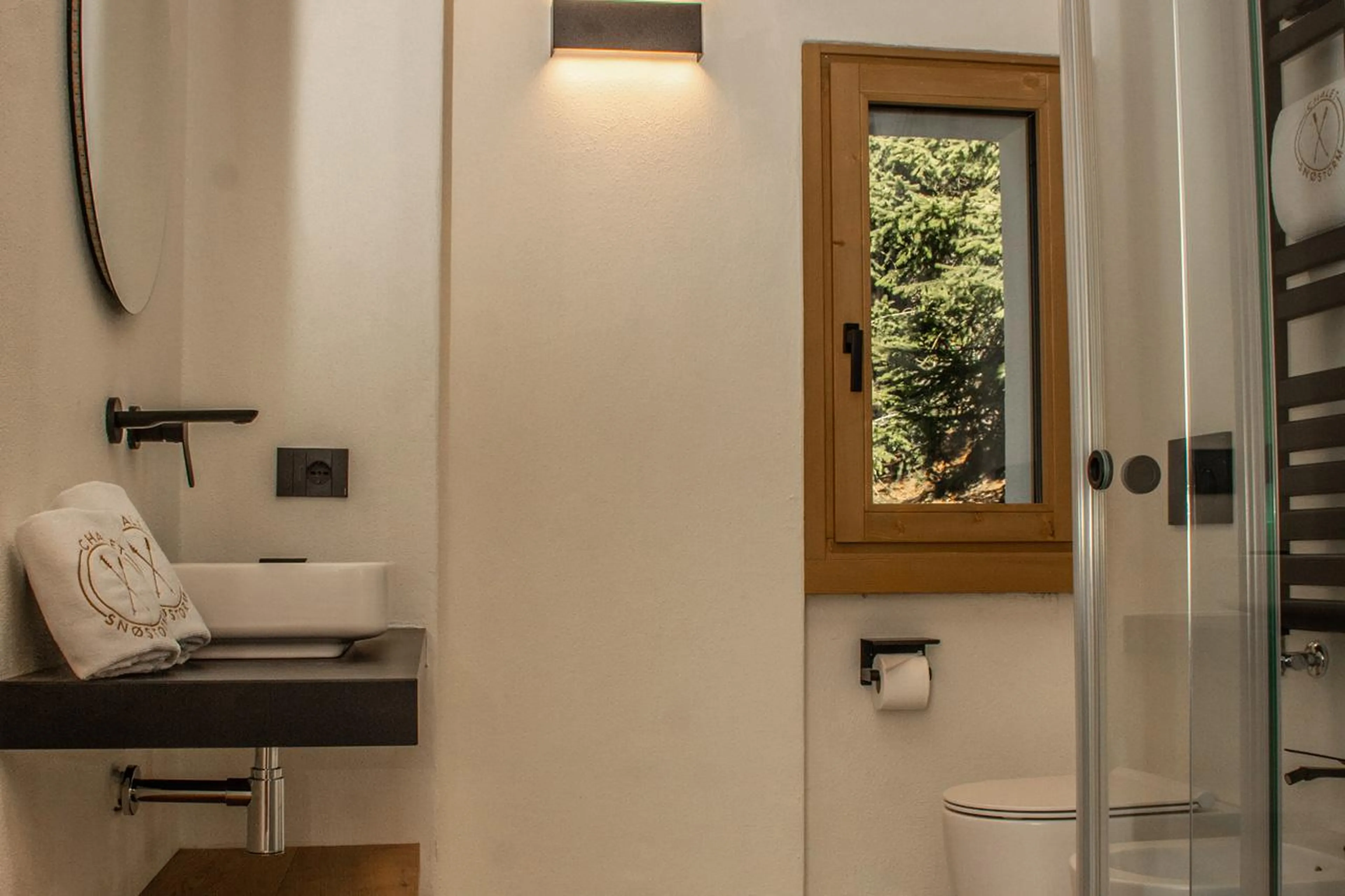 Private shower room at Chalet Snostorm in Breuil-Cervinia