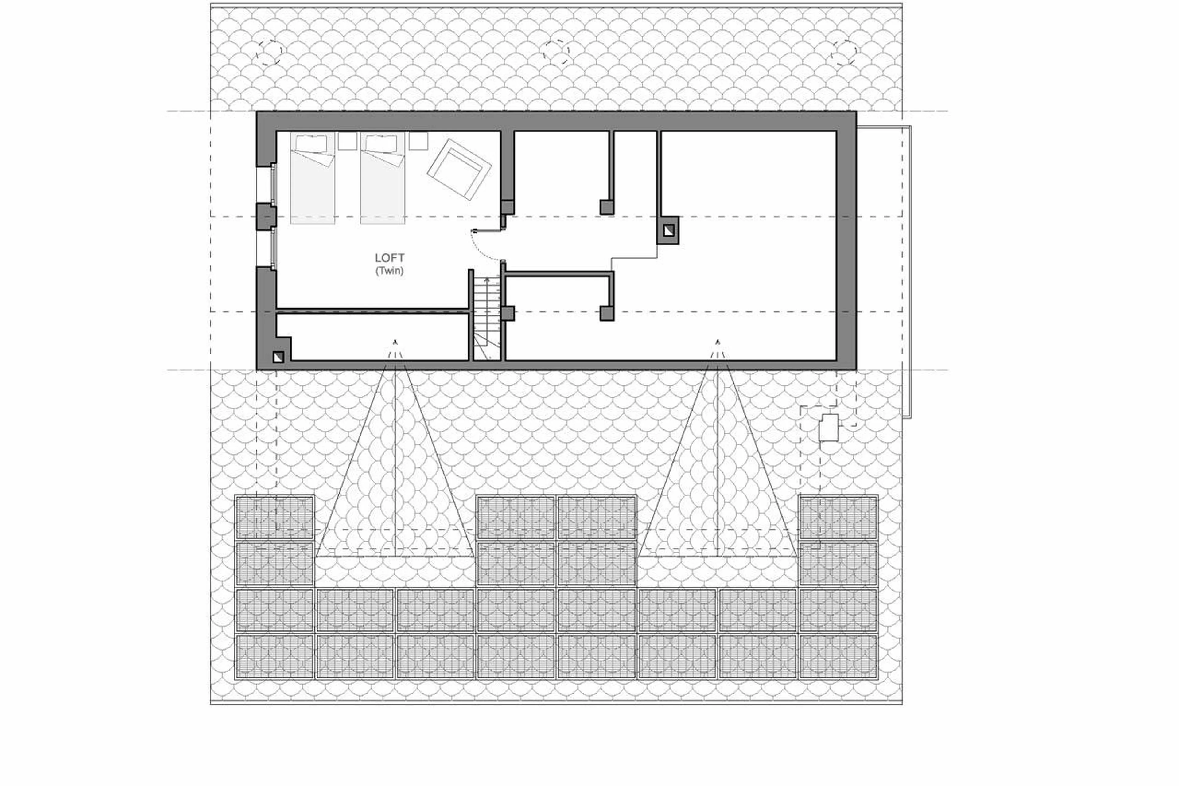 Loft floor plan of Chalet Snostorm in Valtournenche