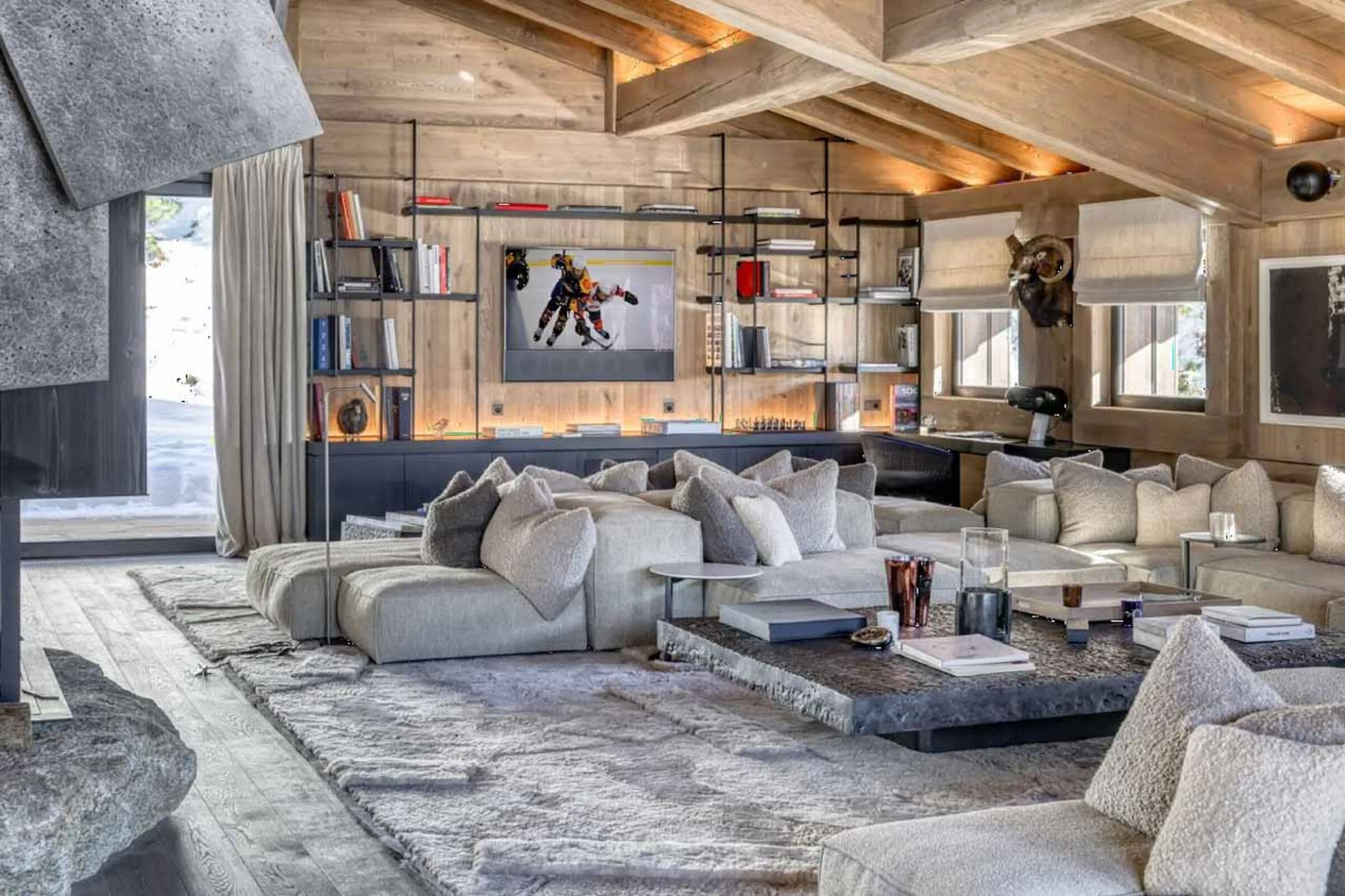 Living room at Chalet Snowcat in Megeve