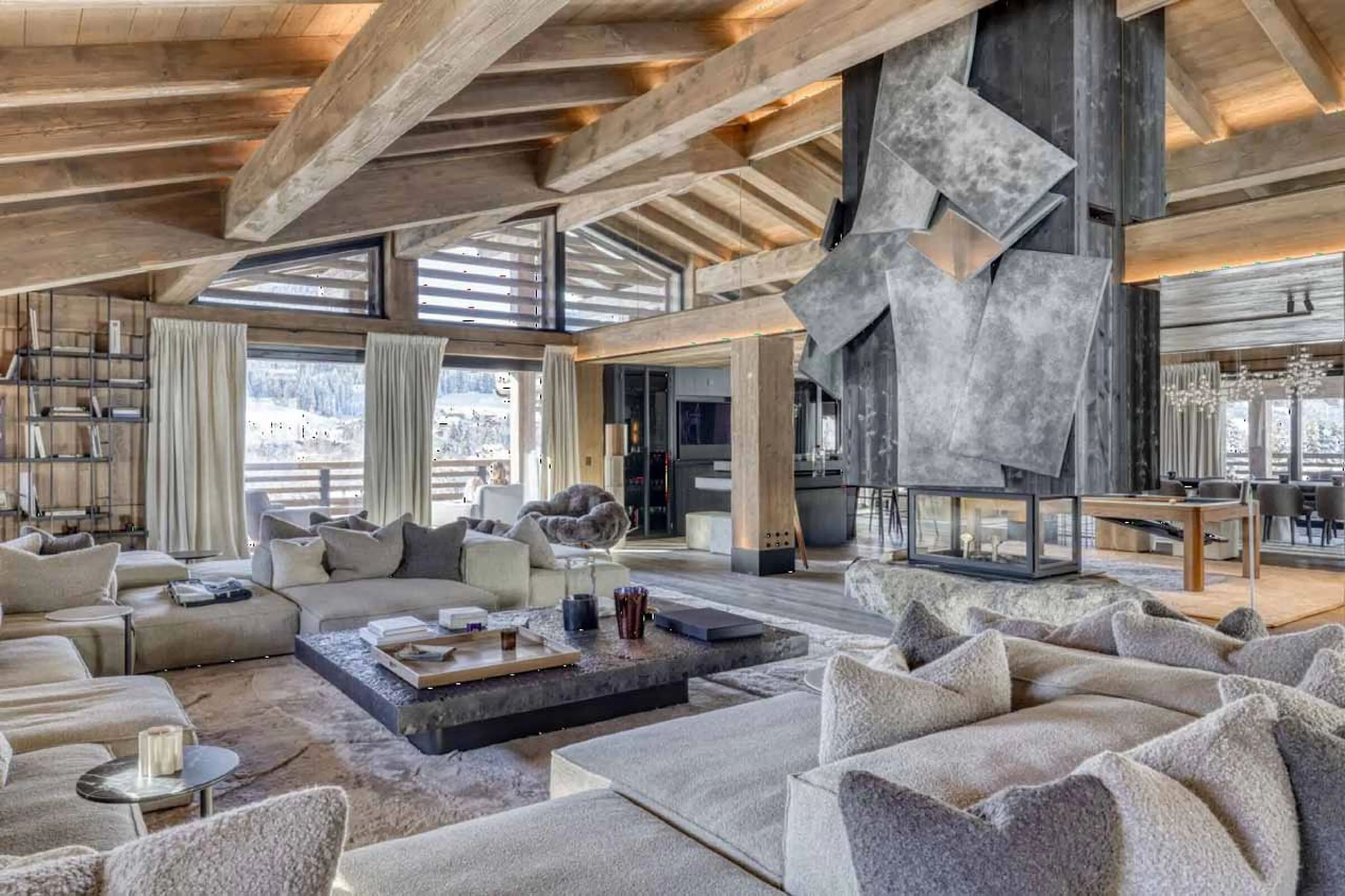 Living area at Chalet Snowcat in Megeve