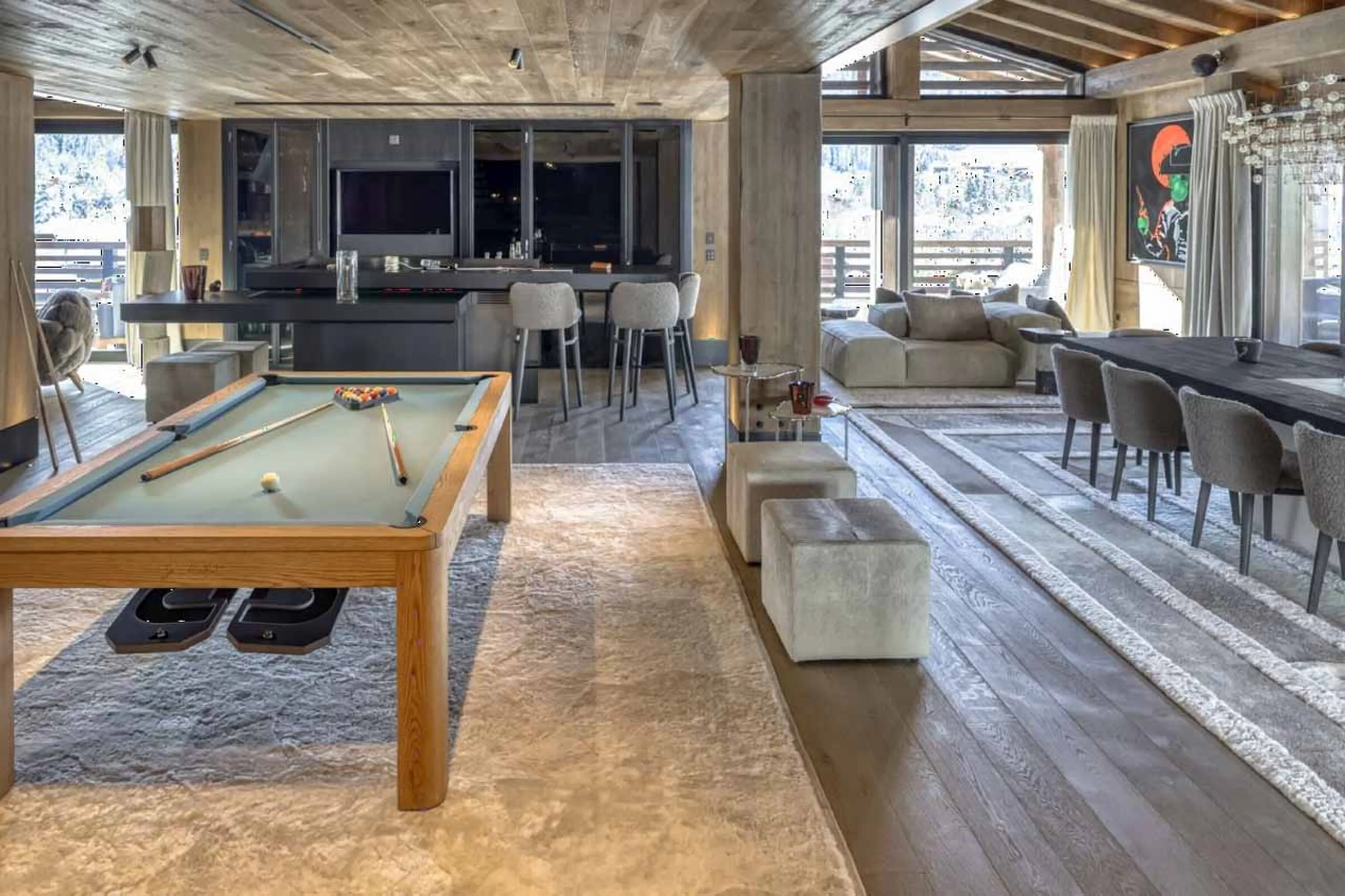Billiards table at Chalet Snowcat in Megeve