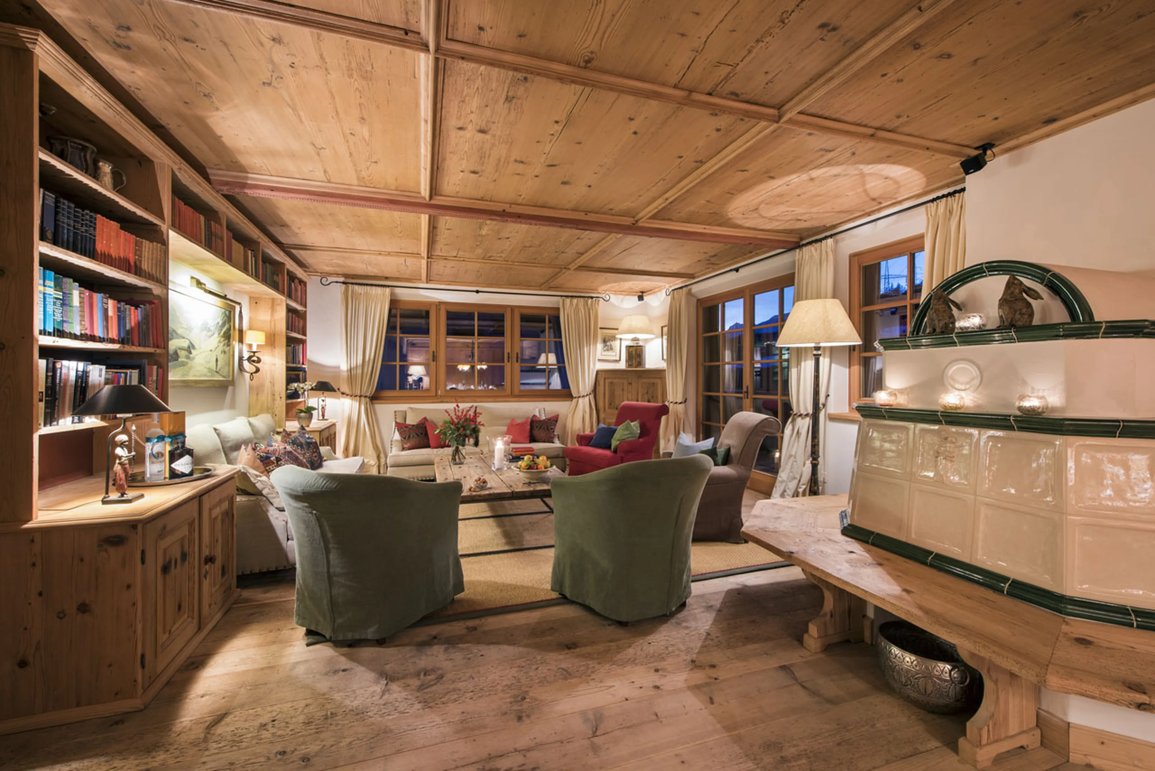 Access to balcony from living area at Chalet Soline in St Anton