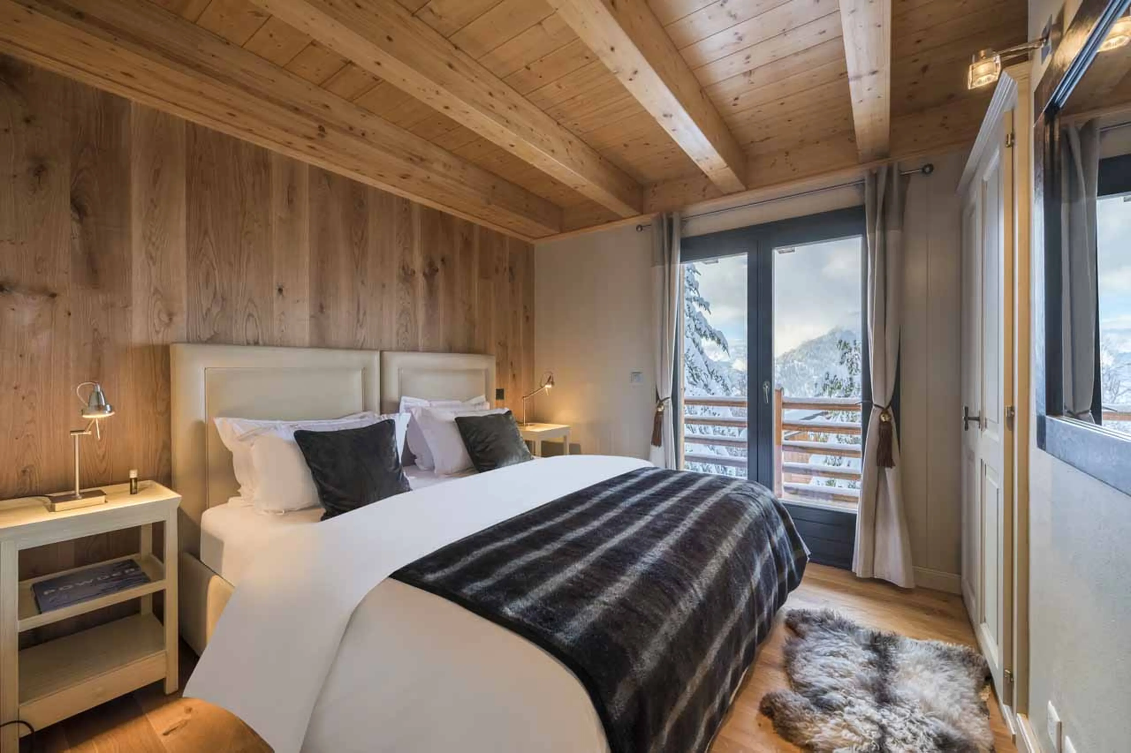 Bedroom two at Chalet Sorojasa in Verbier
