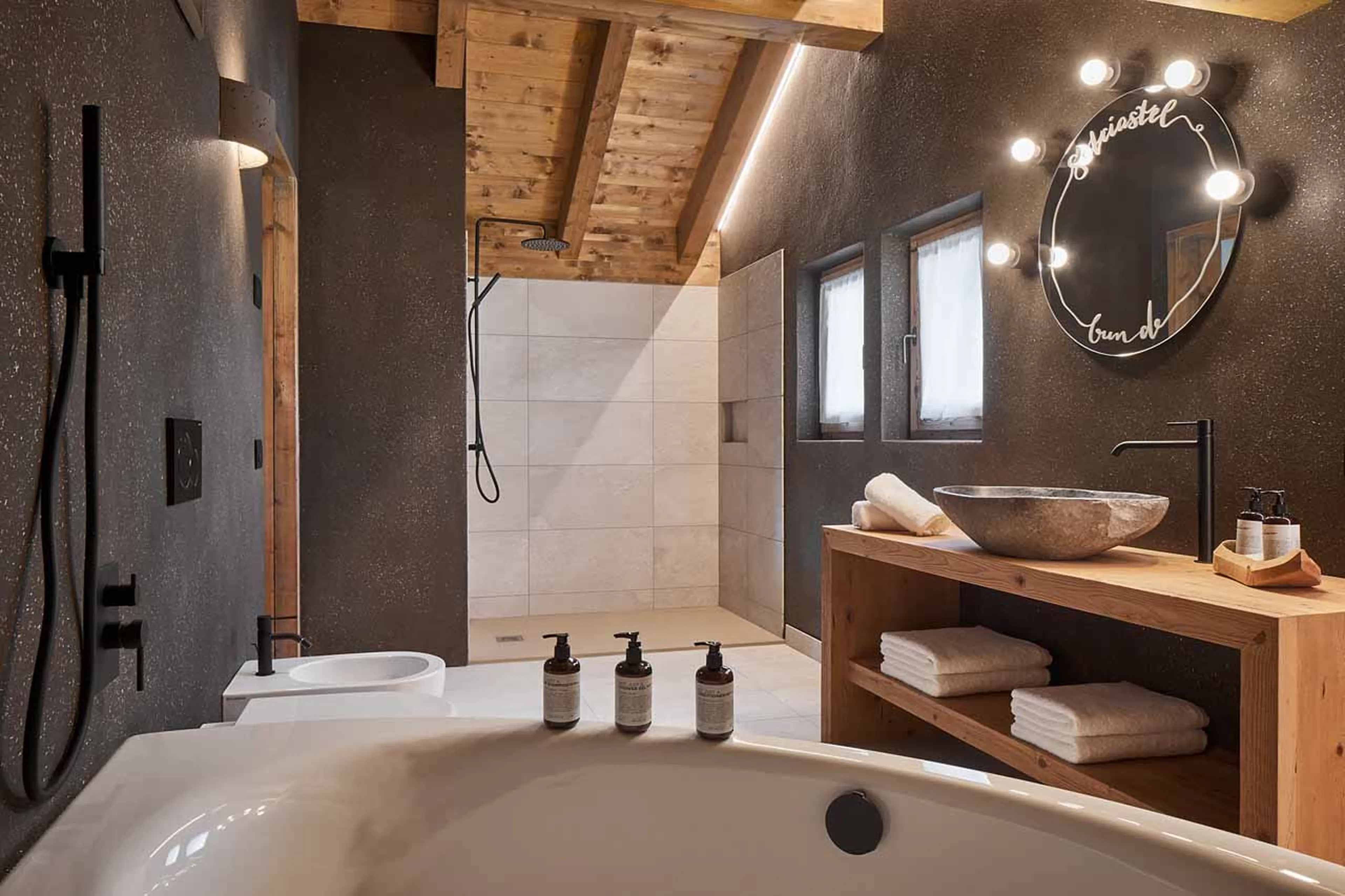 Bathroom at Chalet Sotciastel in Alta Badia