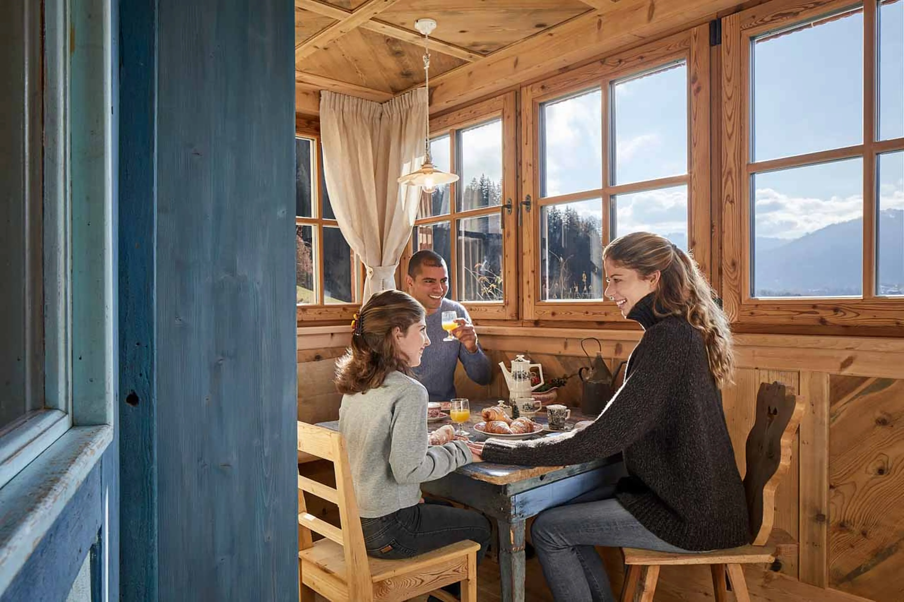 Breakfast nook at Chalet Sotciastel in Alta Badia