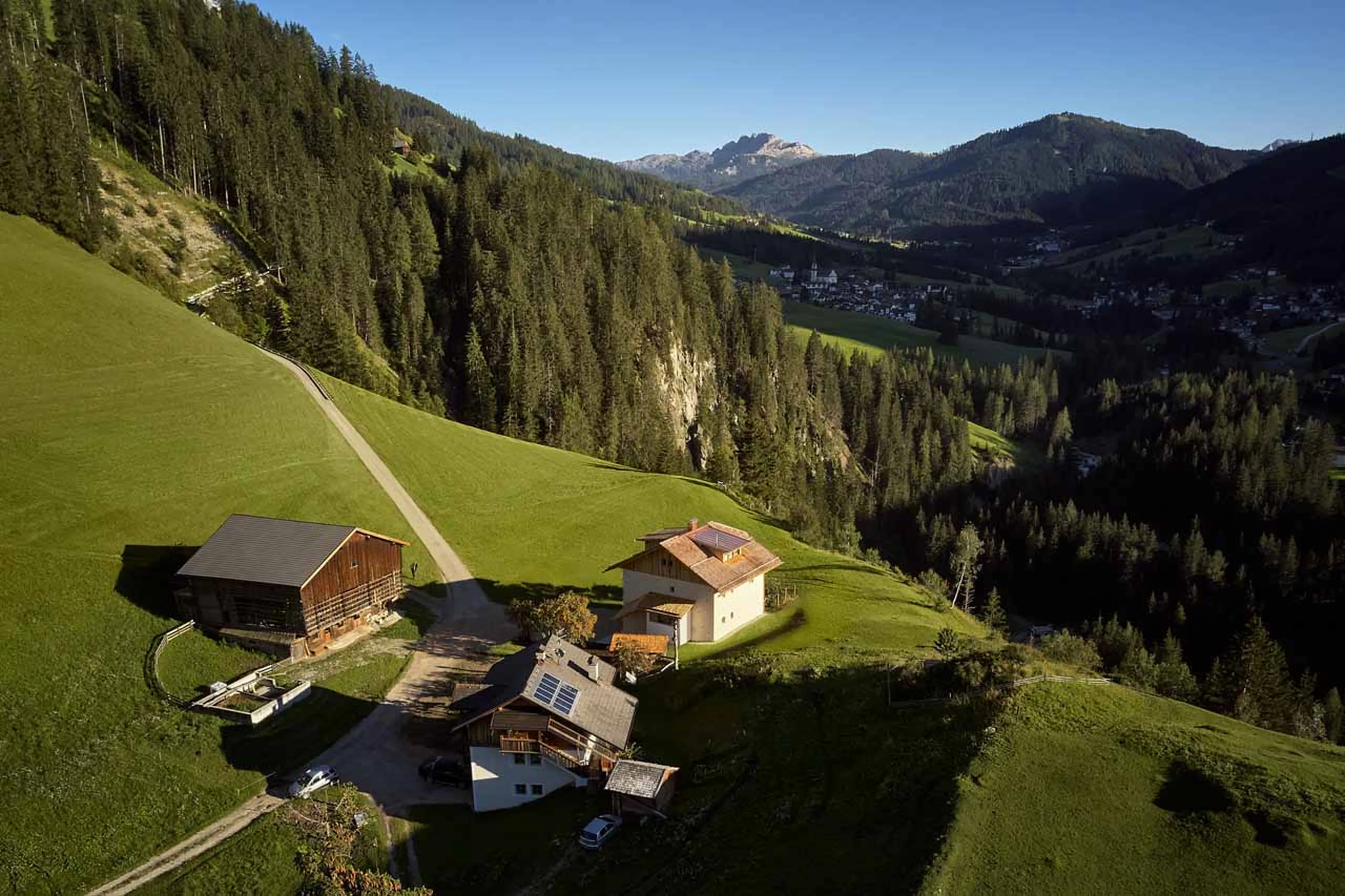 Aerial view of Chalet Sotciastel in Alta Badia