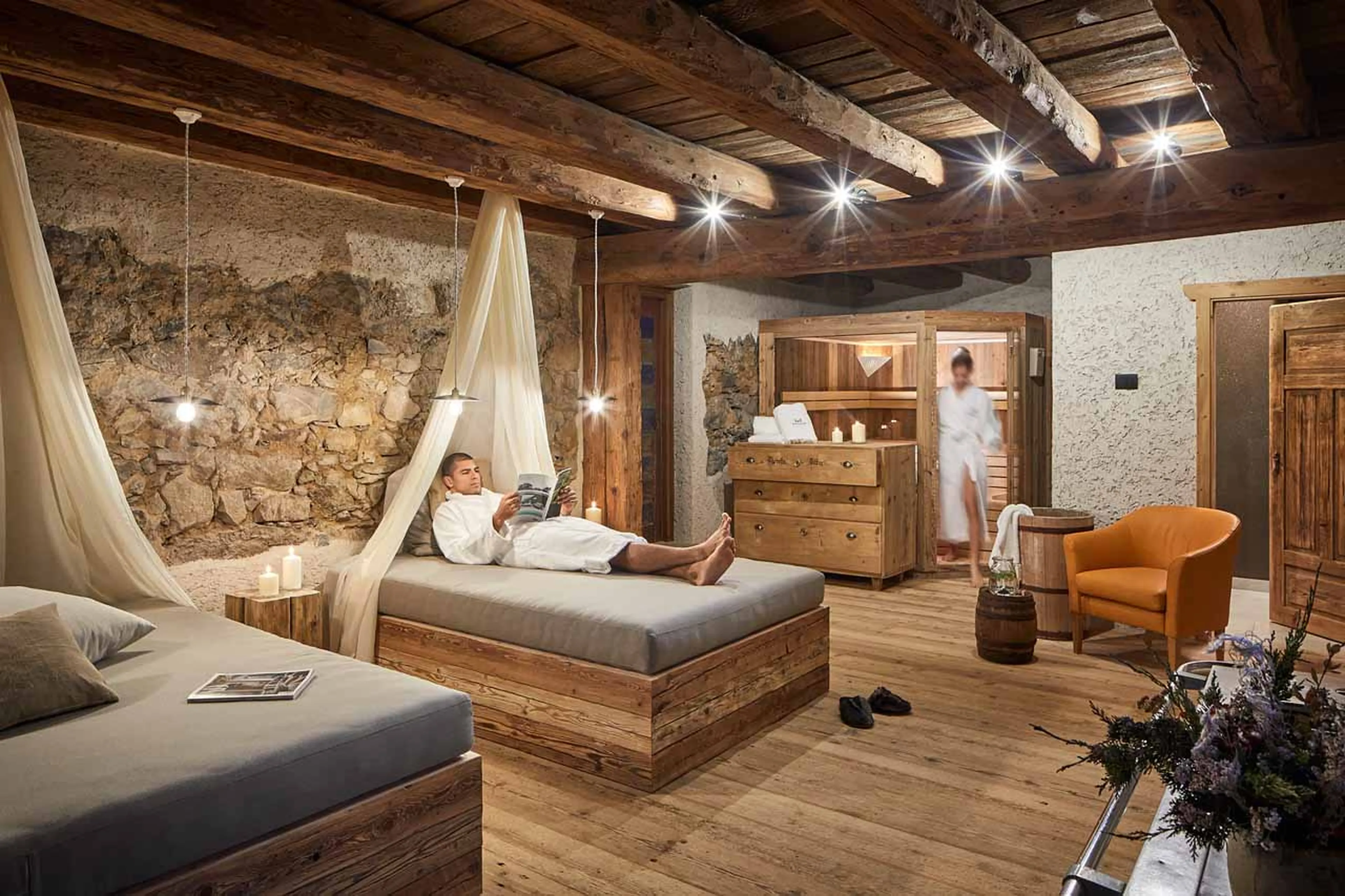 Spa area at Chalet Sotciastel in Alta Badia