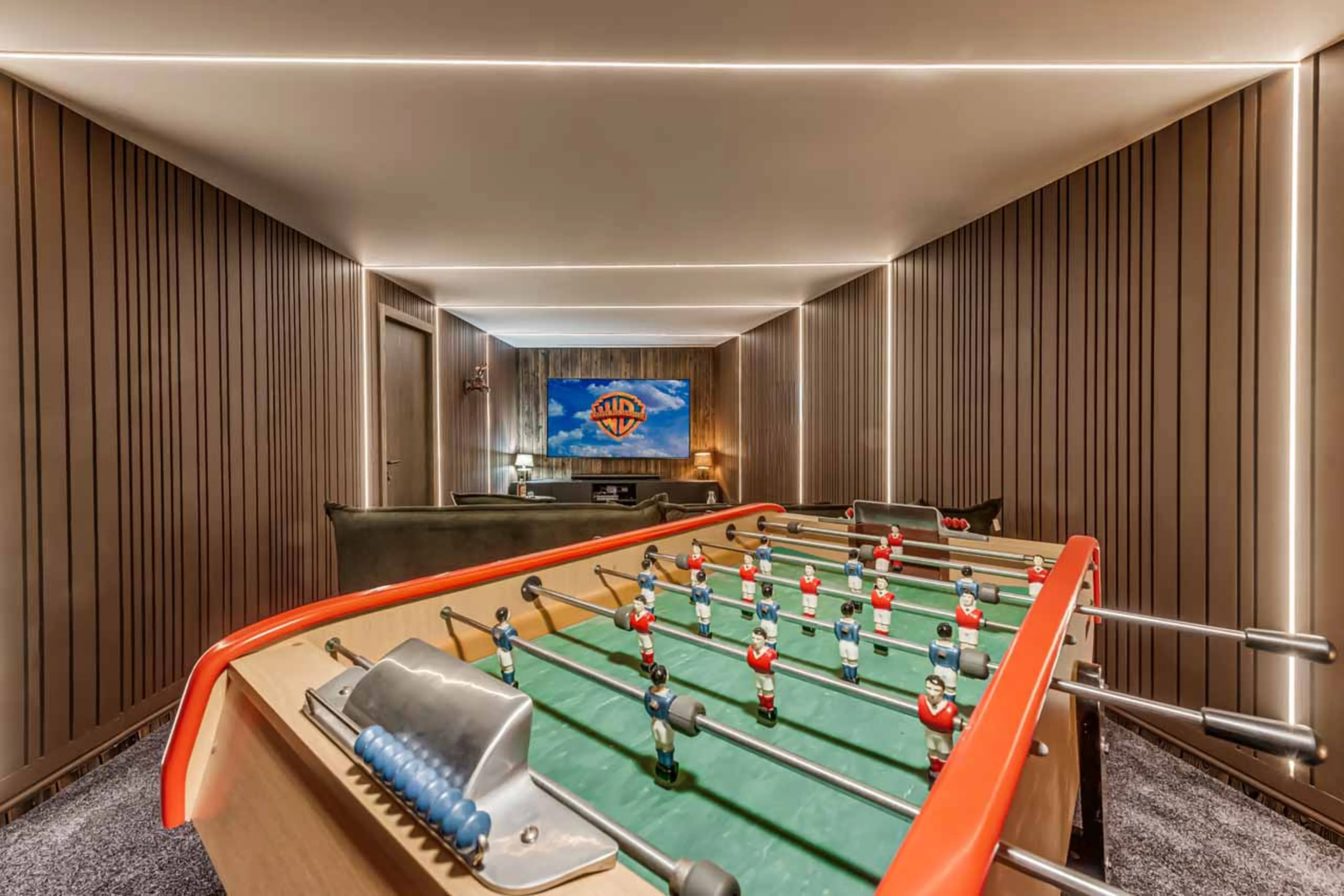Cinema room with foosball at Source de la Davie in Val d'Isere