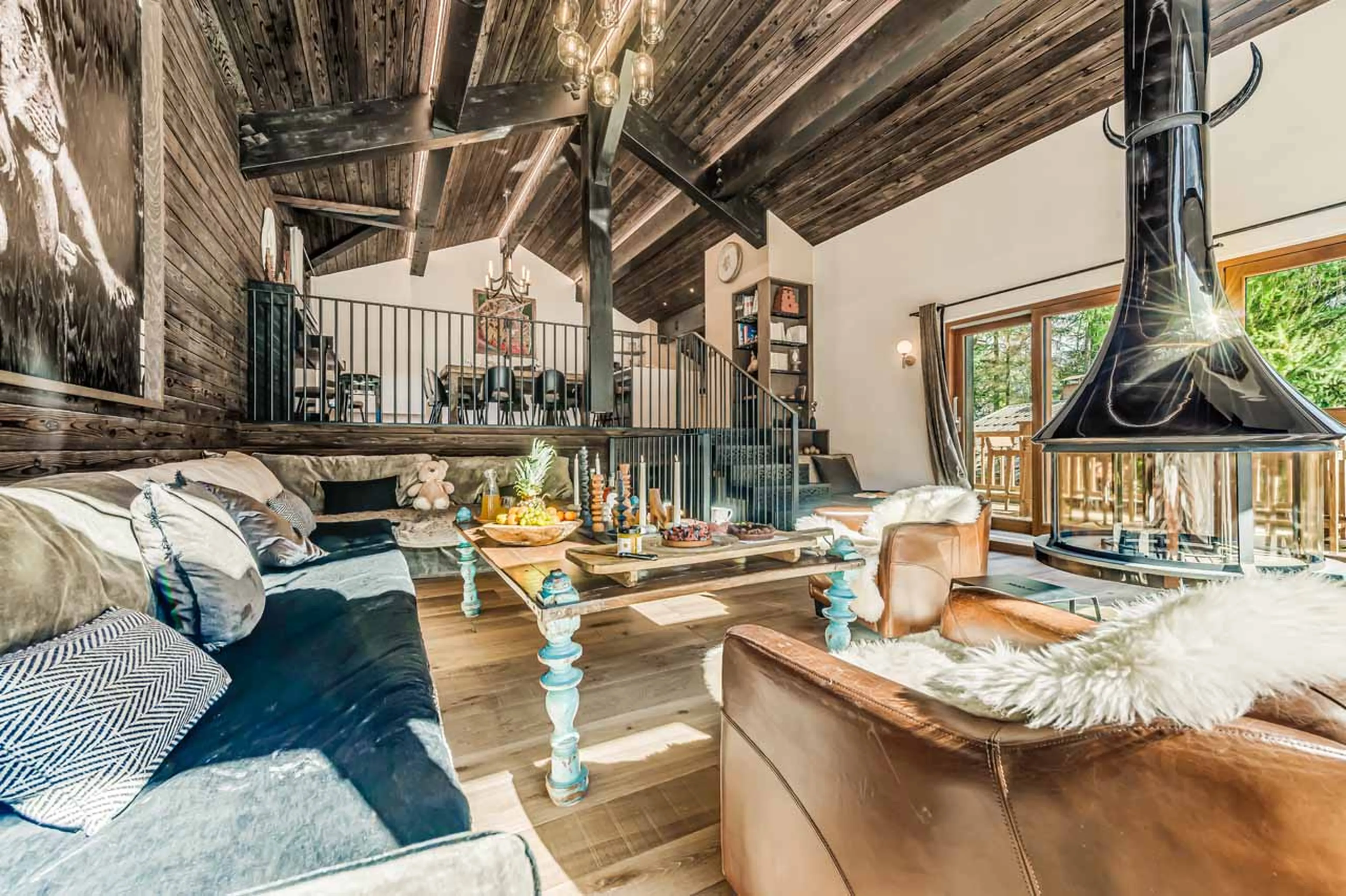 Sitting area in Chalet Les Sources de la Davie, Tignes