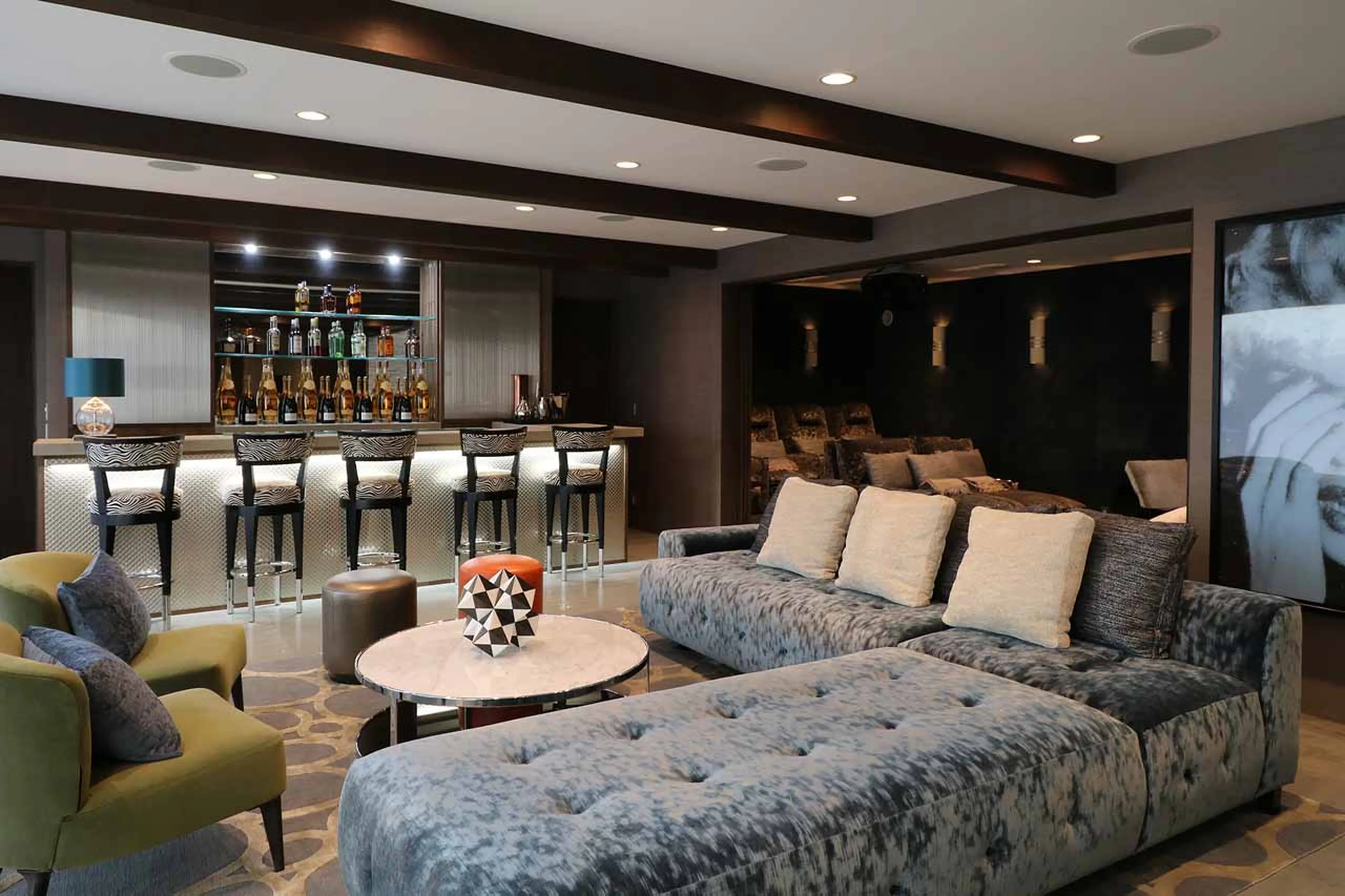 Well-stocked bar at Seasons Residence in Niseko