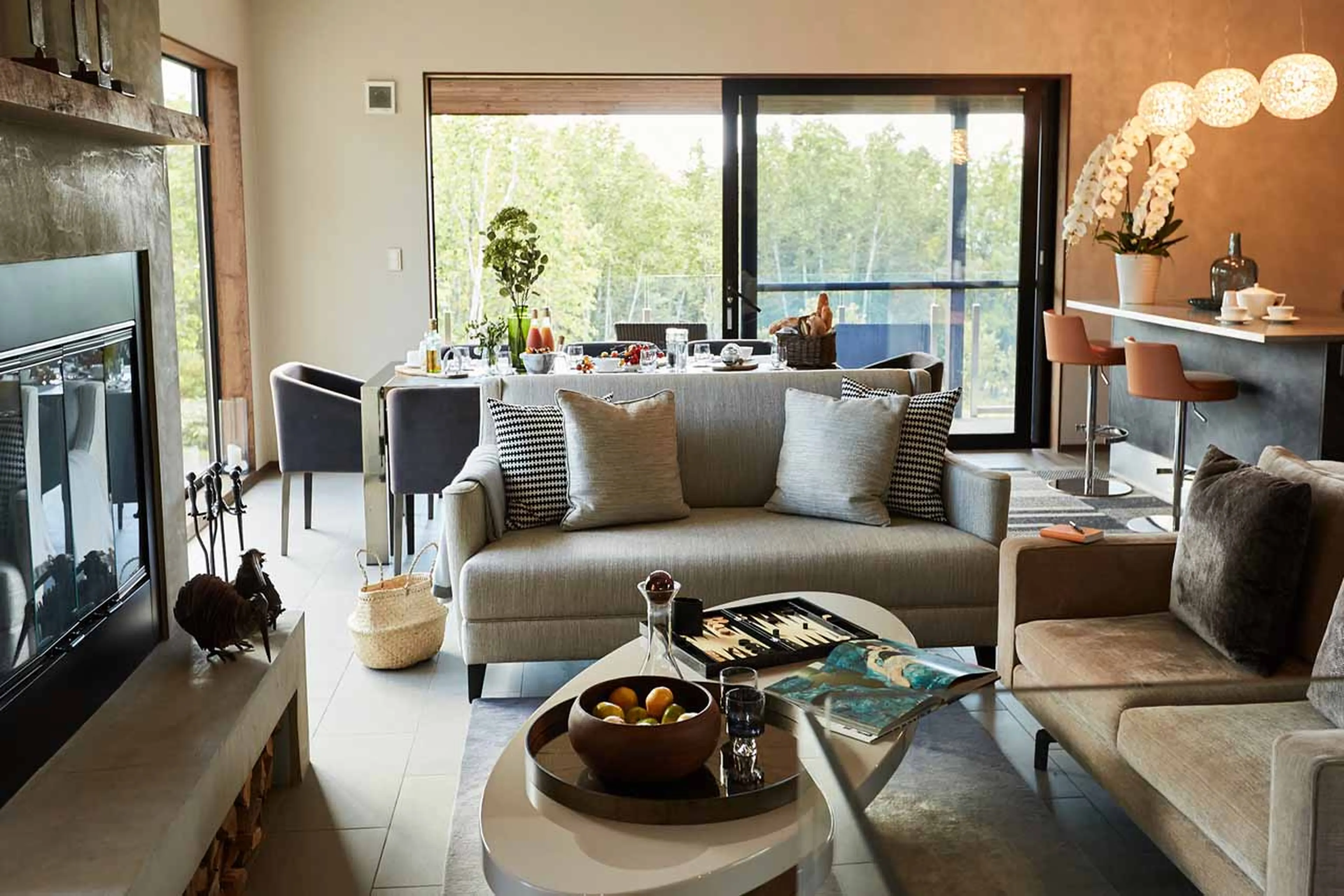 Open plan living area at Seasons Retreat in Niseko