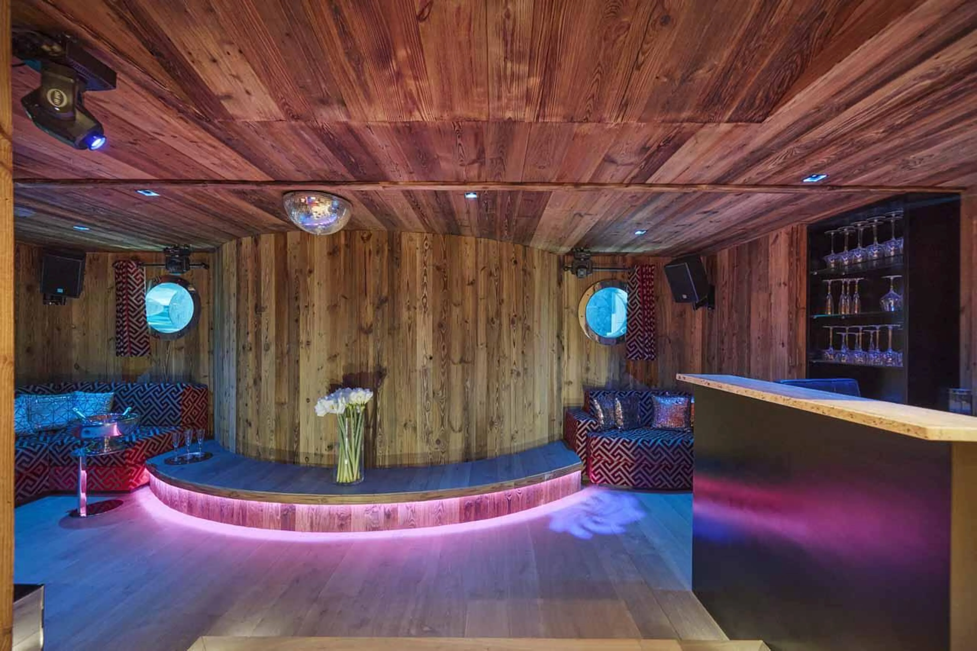 Disco room at Chalet Sun in Megeve