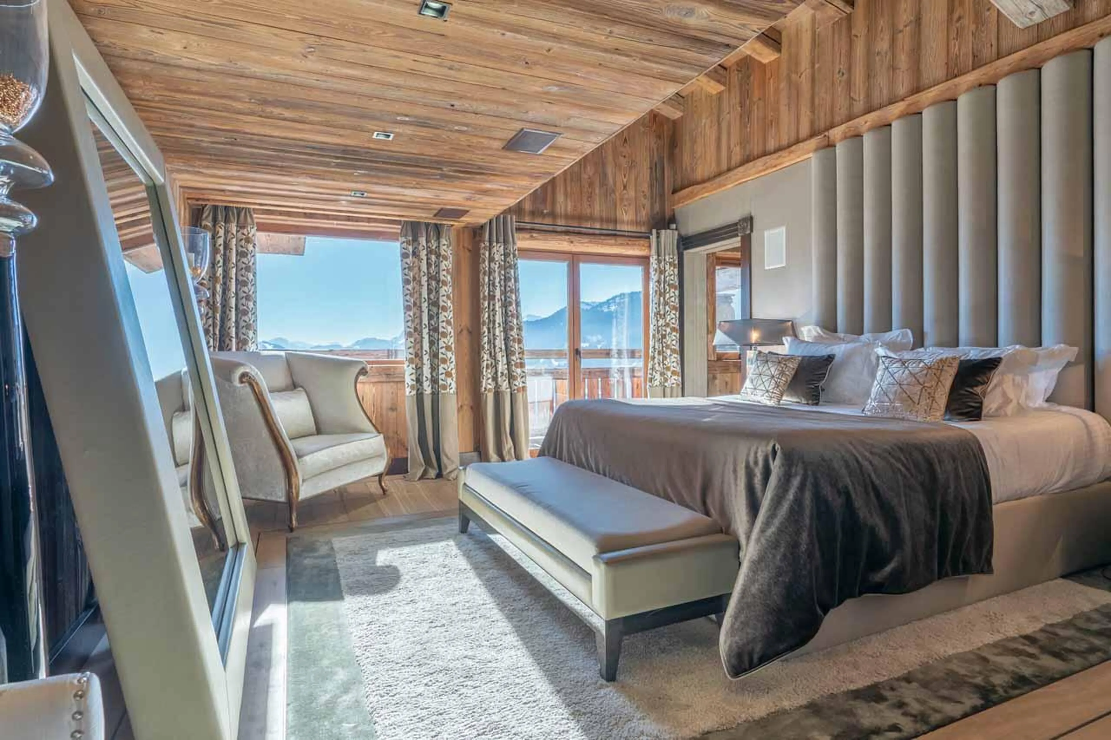 Bedroom five at Chalet Sun in Megeve