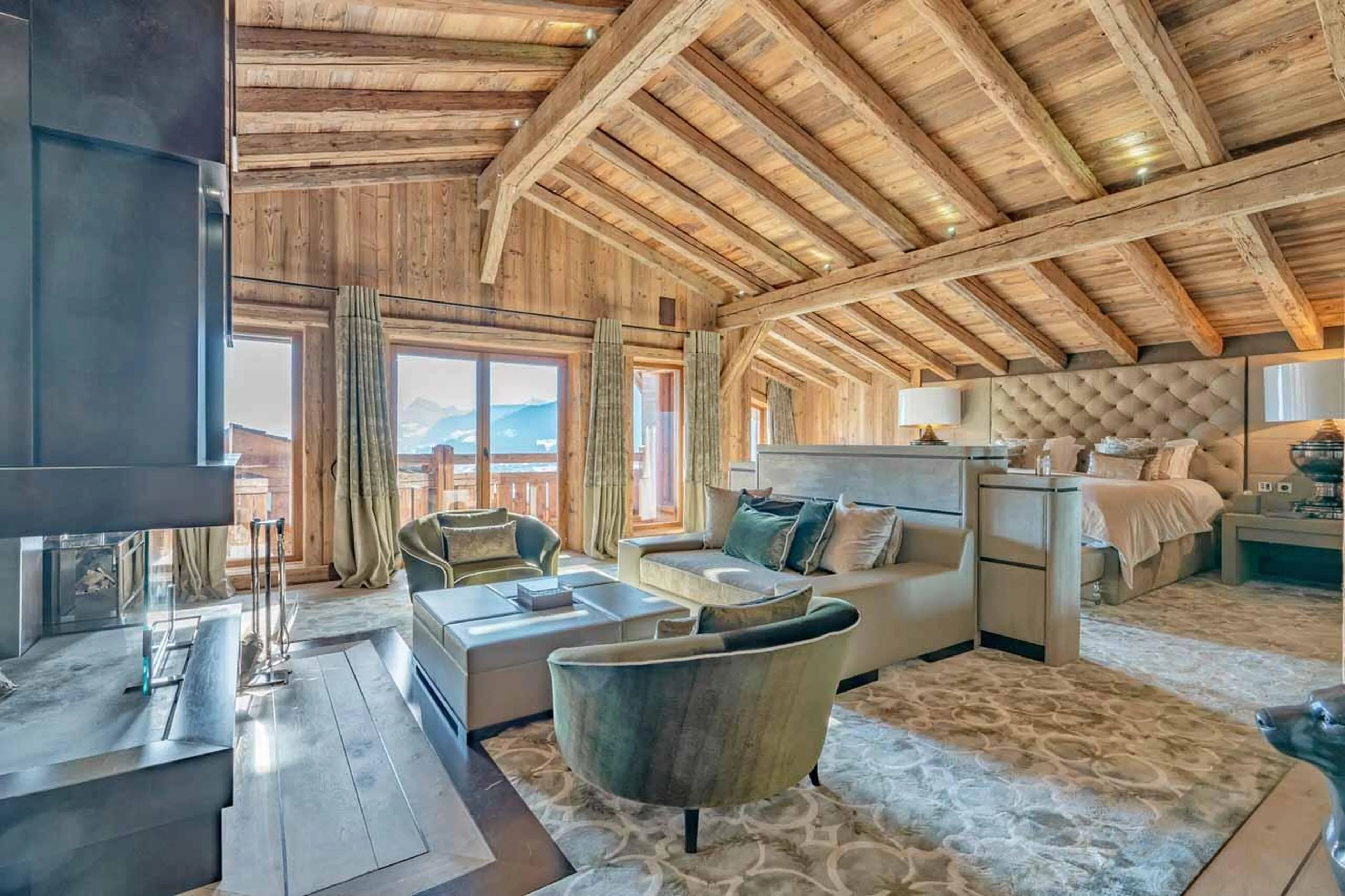 Bedroom three at Chalet Sun in Megeve