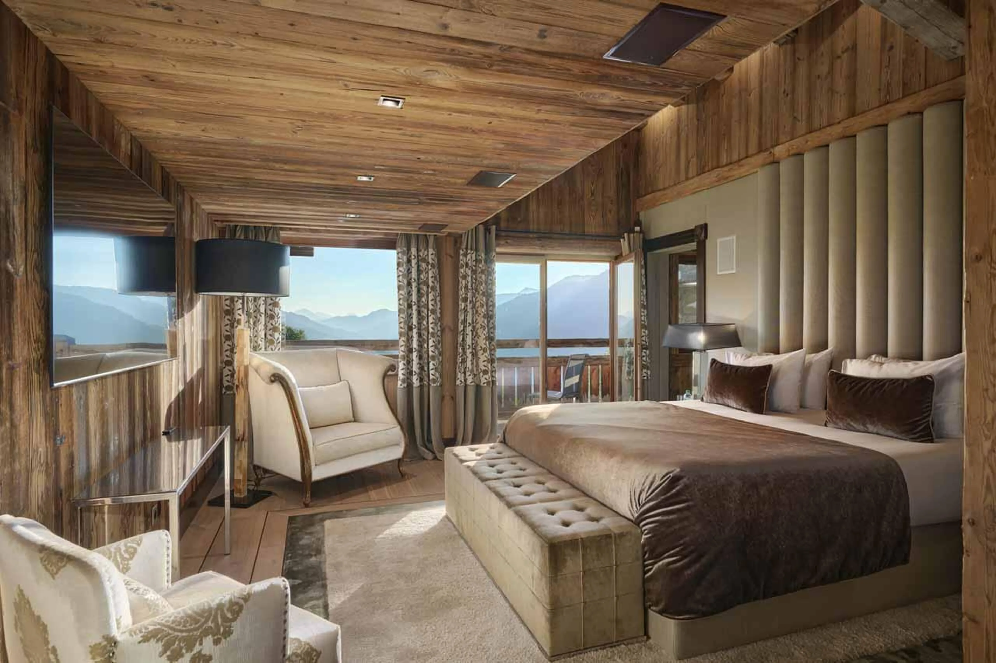Bedroom one at Chalet Sun in Megeve