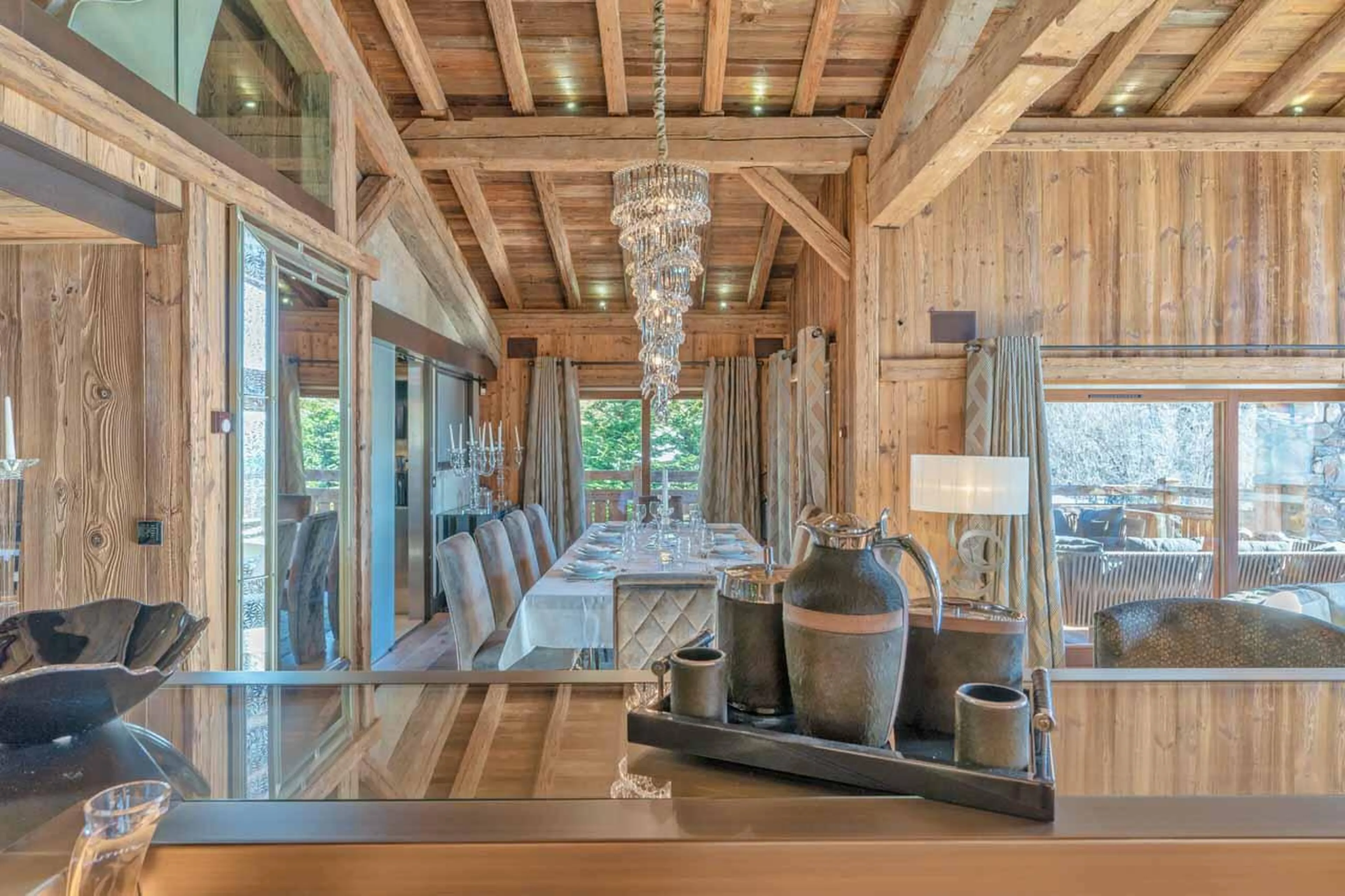 Dining room at Chalet Sun in Megeve