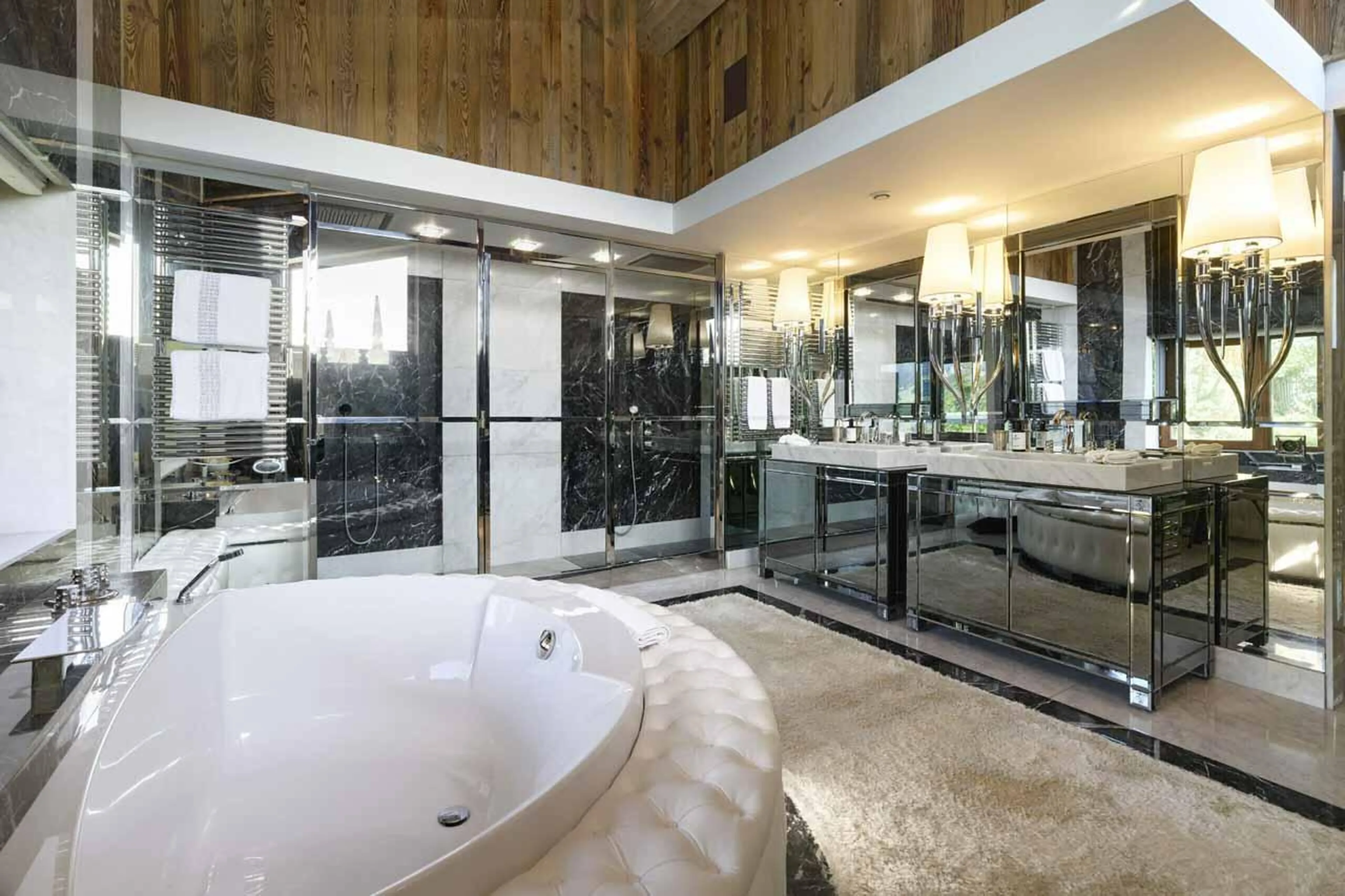 En-suite bathroom at Chalet Sun in Megeve