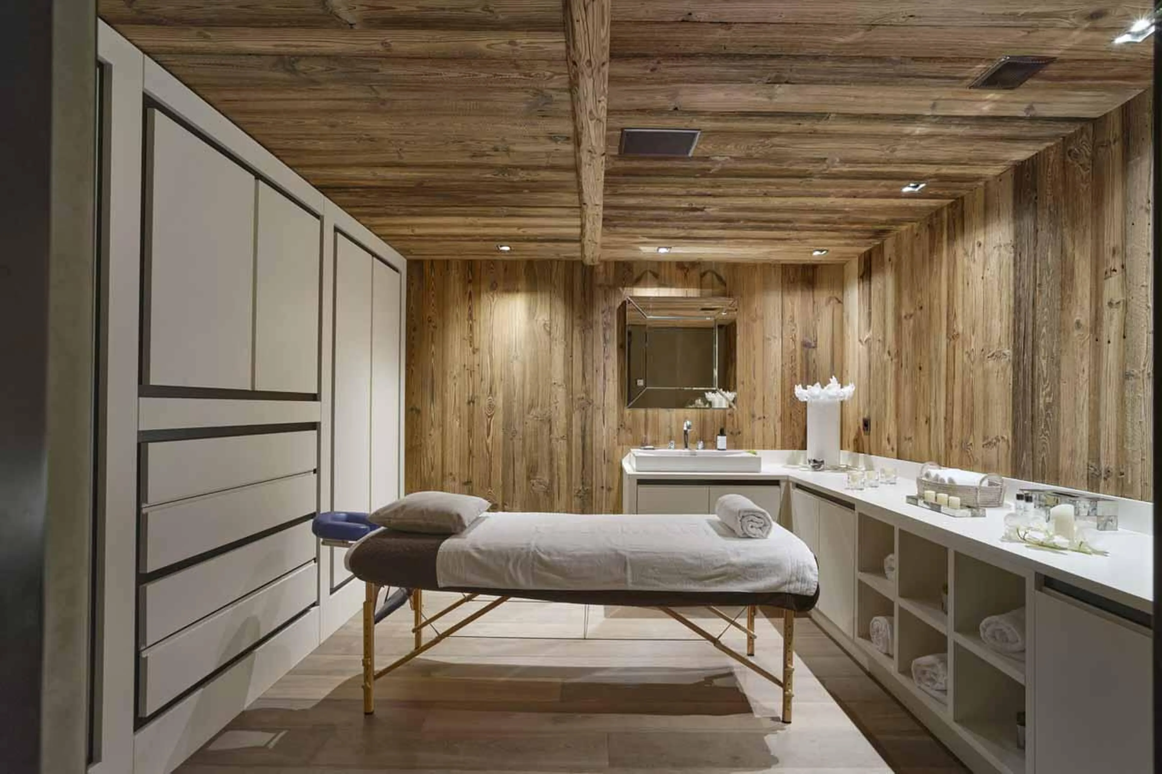 Massage room at Chalet Sun in Megeve