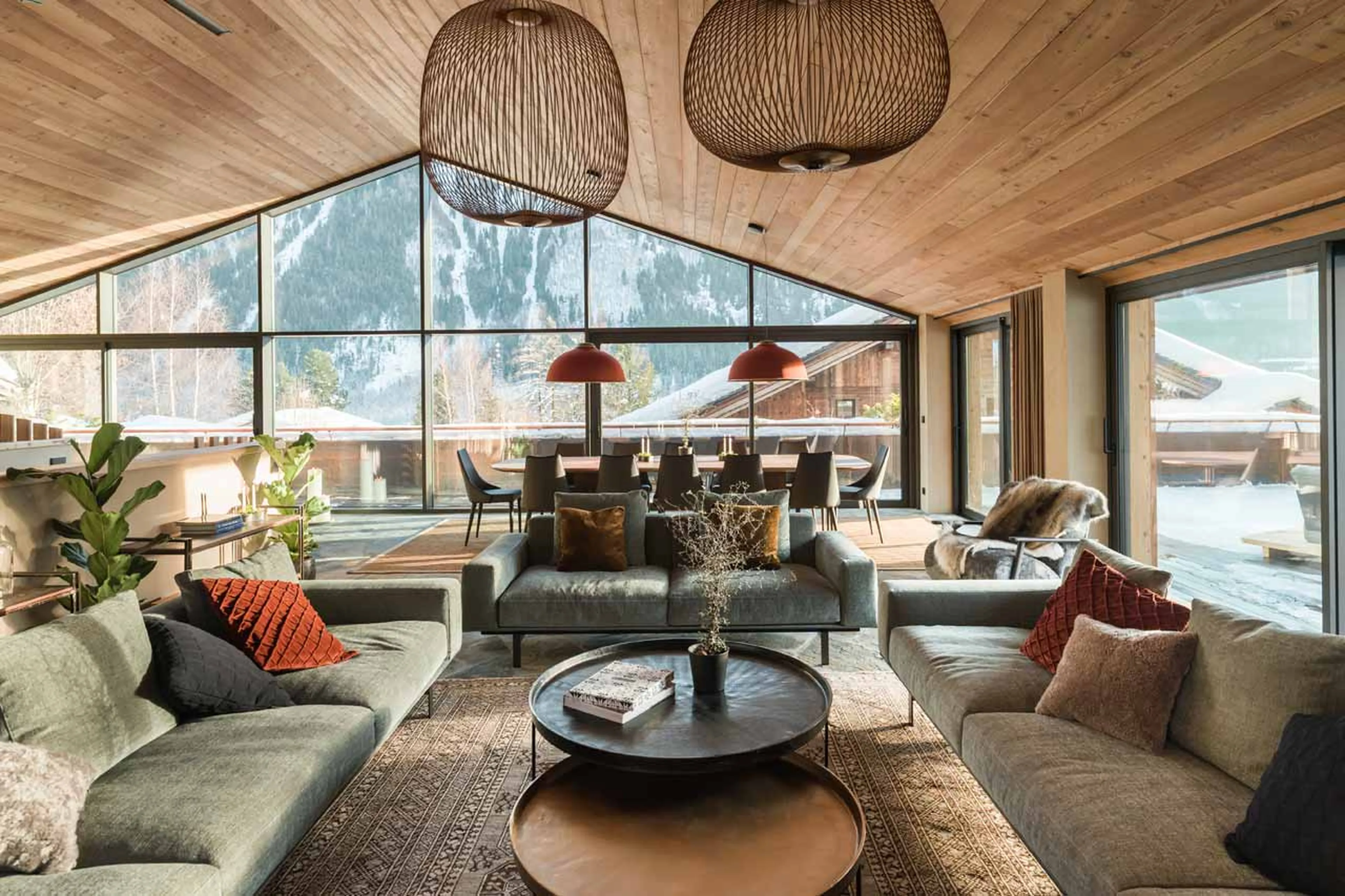 Living area at Chalet Sundara in Chamonix