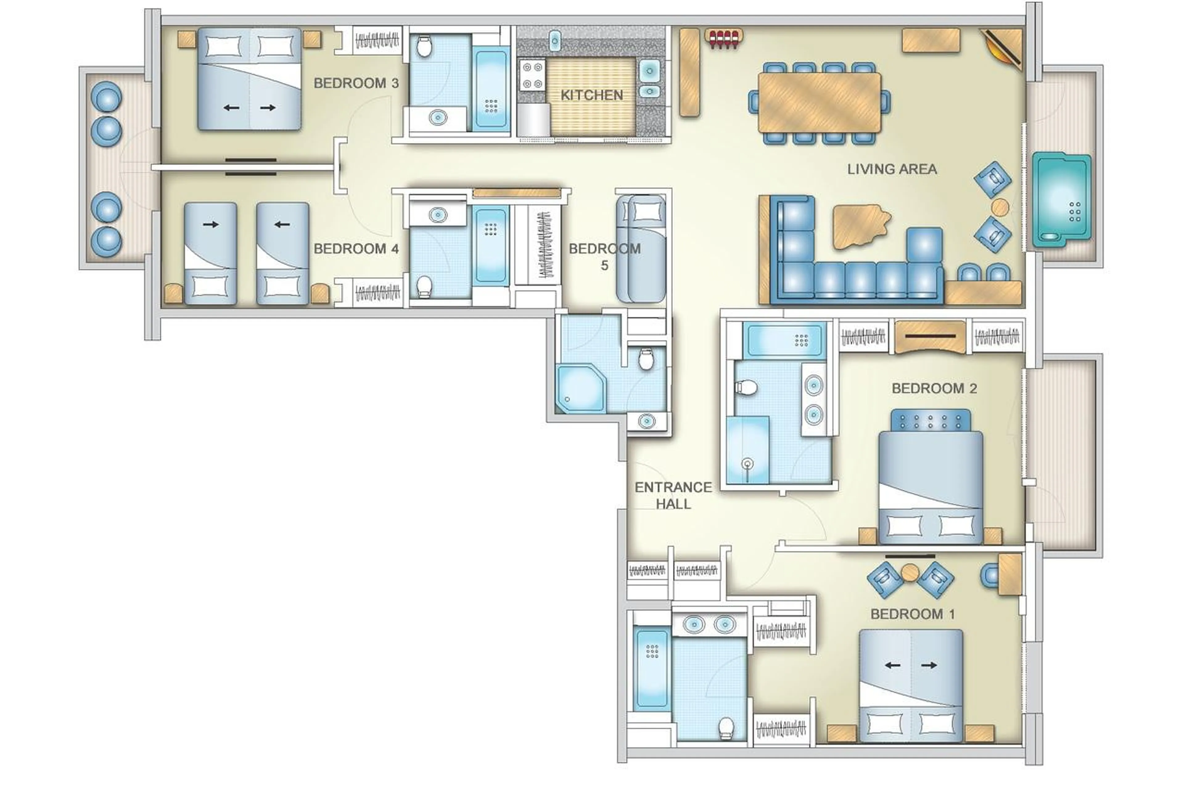 Floor plan of Apartment Sweet Escape in Courchevel 1850