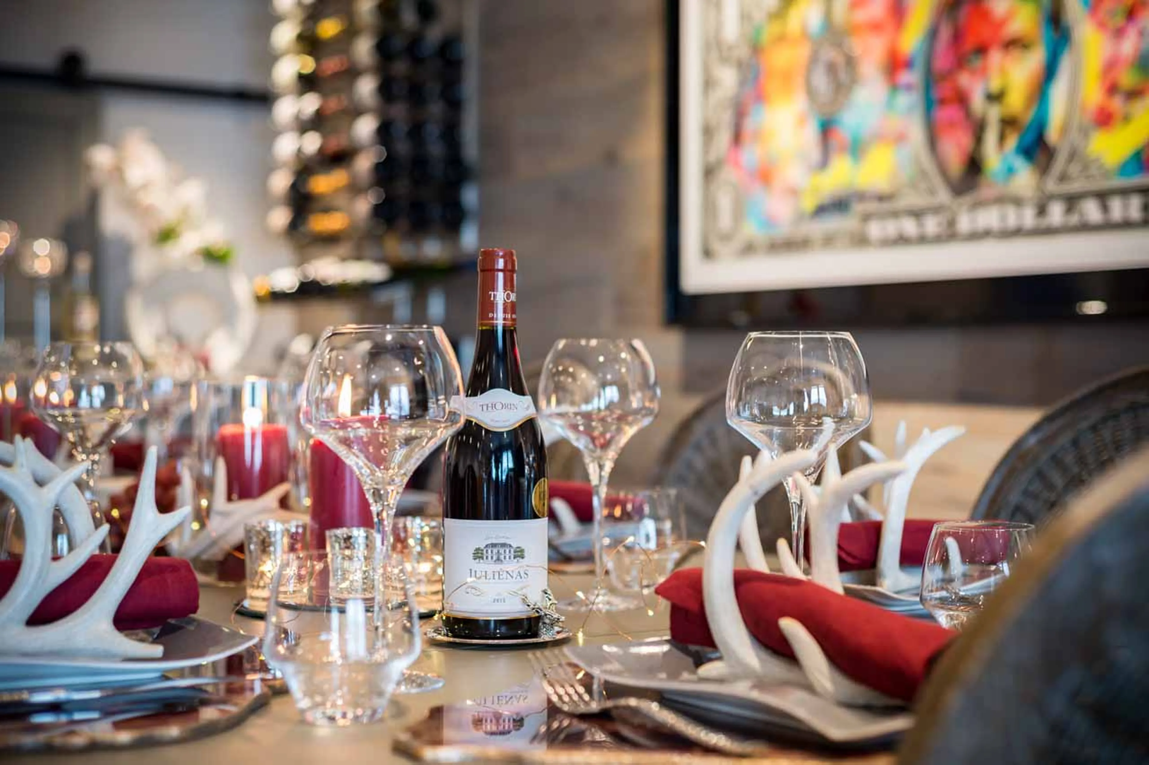 Dining table at Chalet Sweet Escape in Courchevel 1850