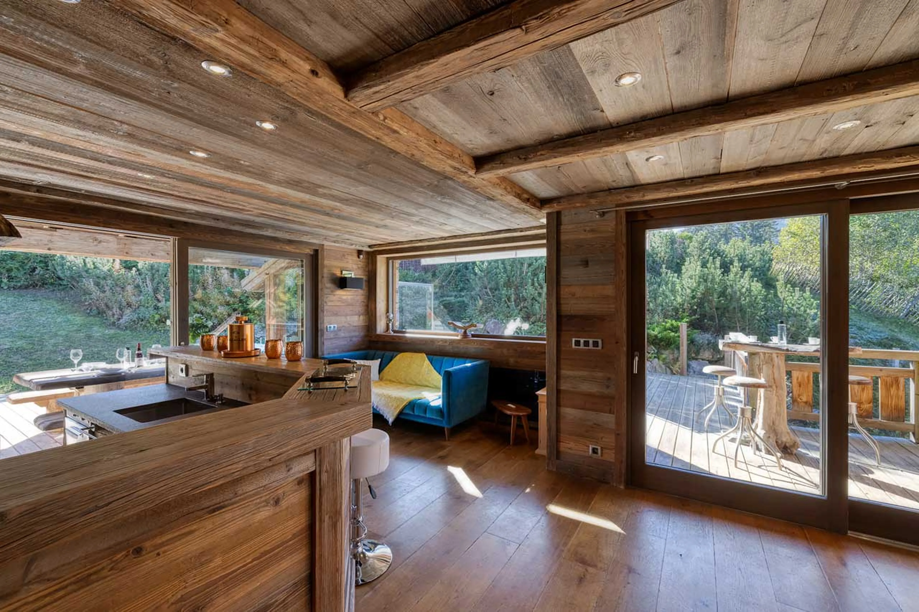 Terrace access at Chalet Talland in Megeve