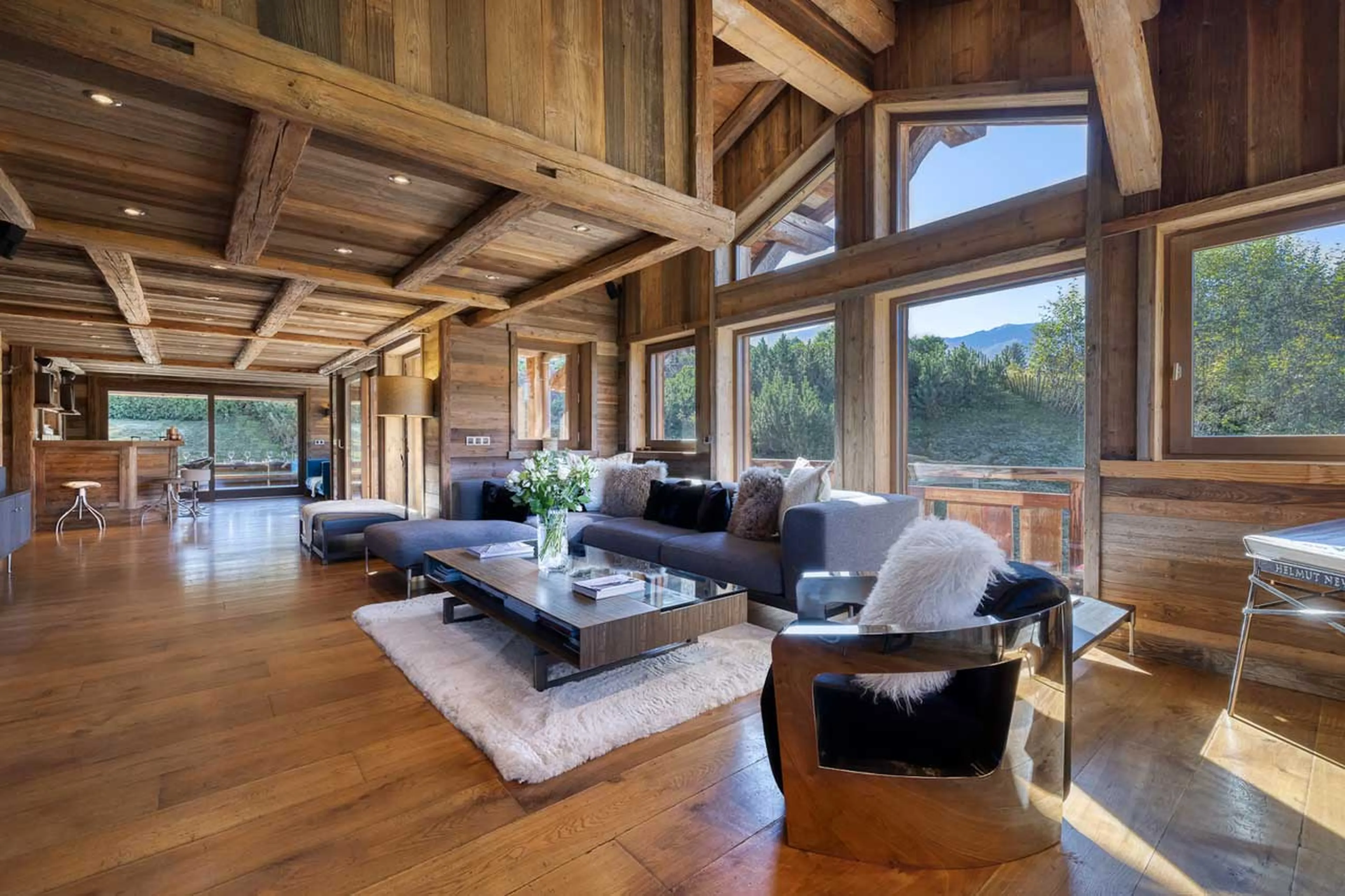 Views from living area of Chalet Talland in Megeve