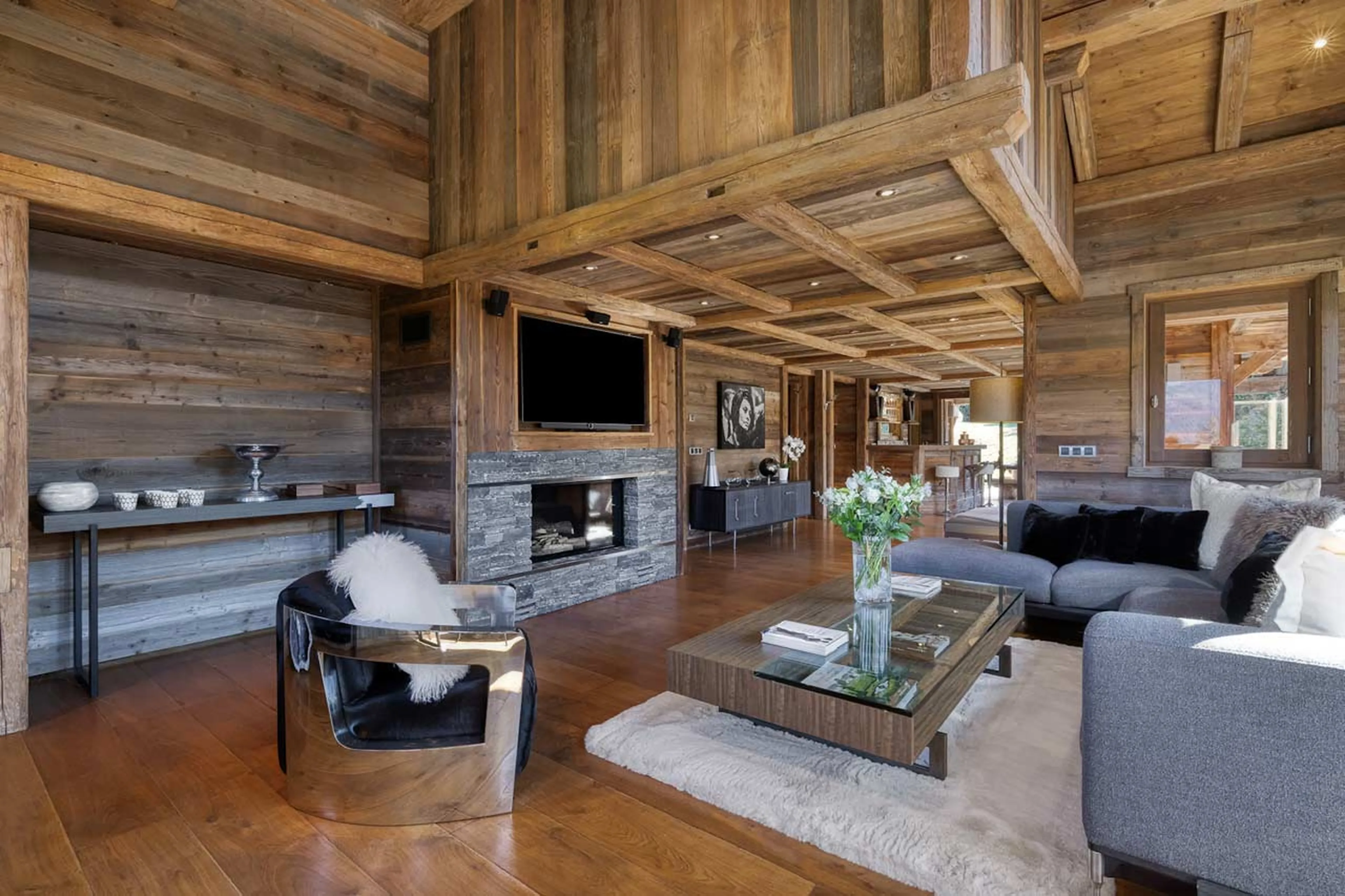Living area at Chalet Talland in Megeve