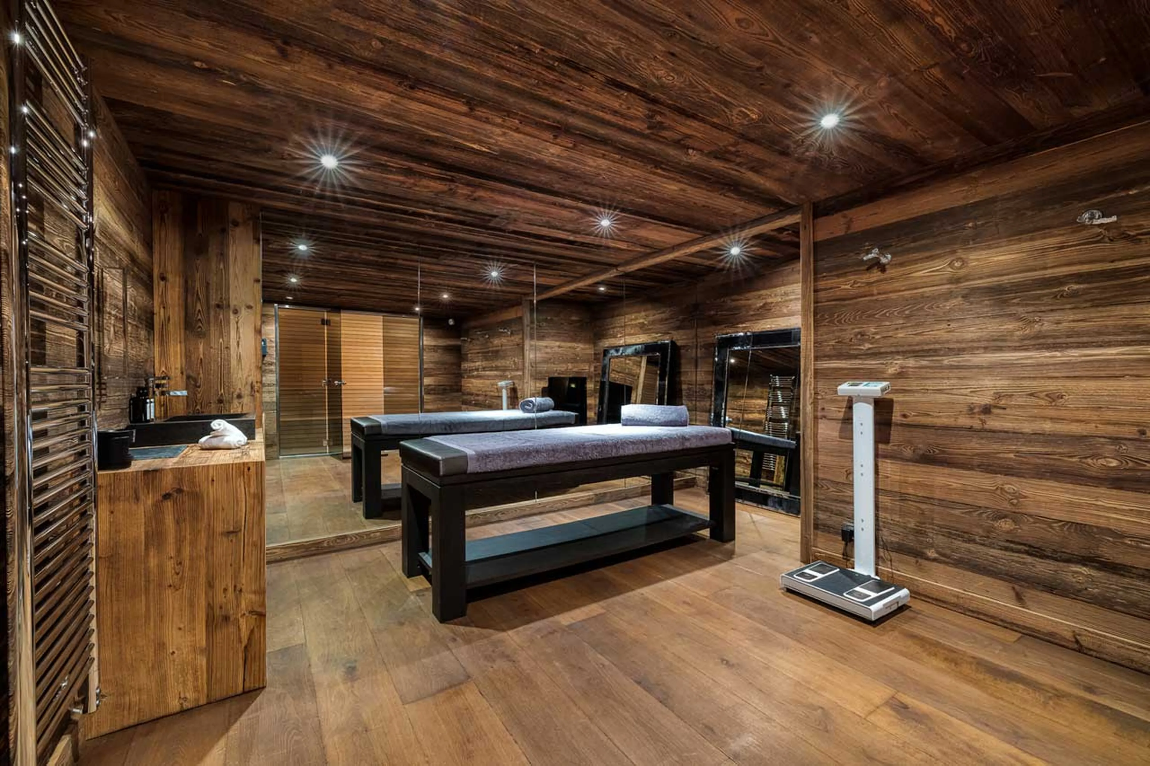 Massage room in Chalet Talland in Megeve