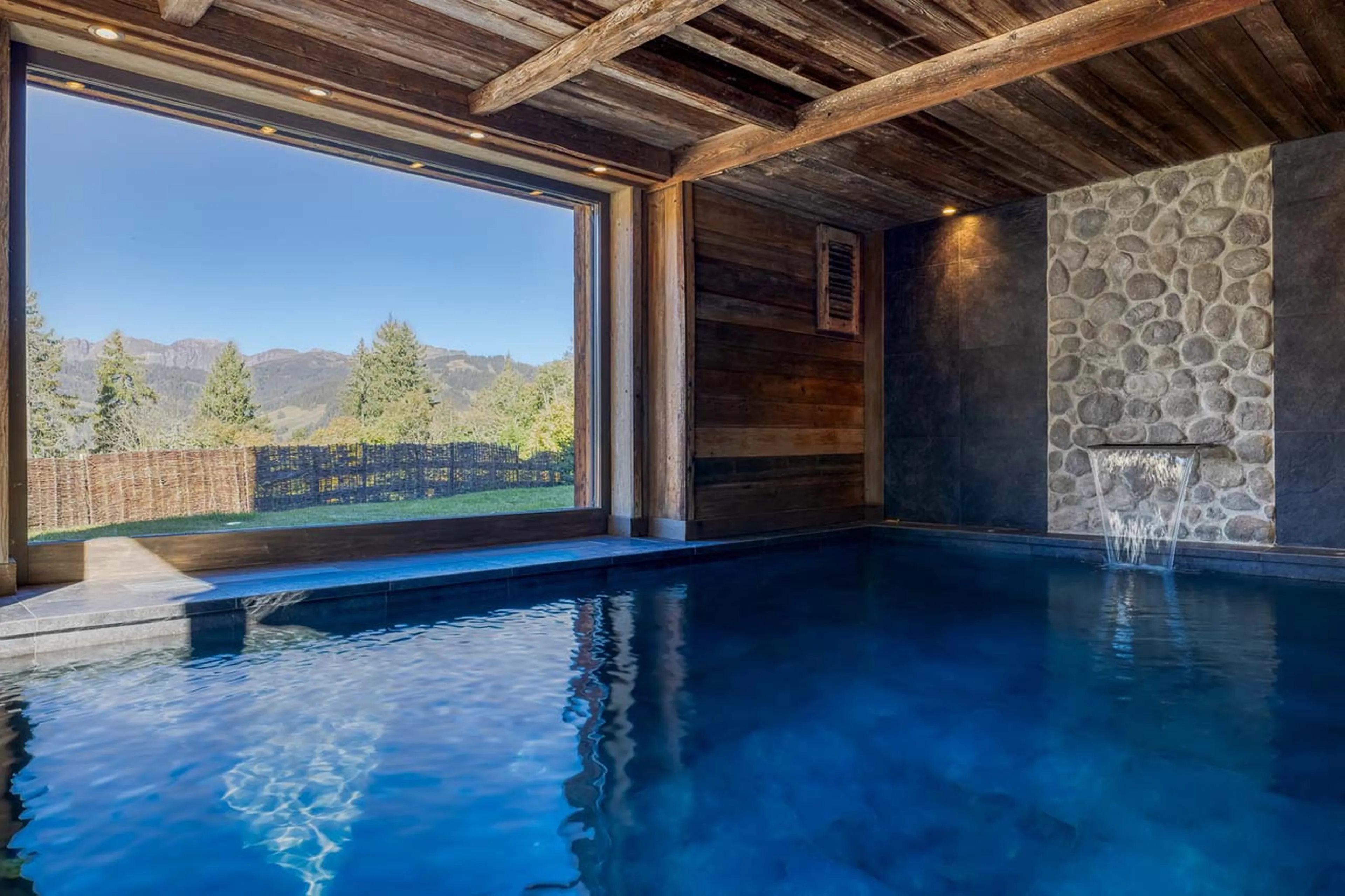 Pool view of Chalet Talland in Megeve